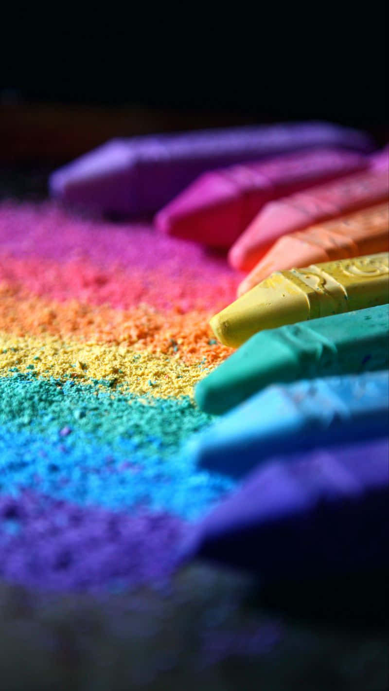 Lassdeine Welt Mit Diesem Schönen Pastellfarbenen Regenbogen-iphone-hintergrundbild Strahlen. Wallpaper
