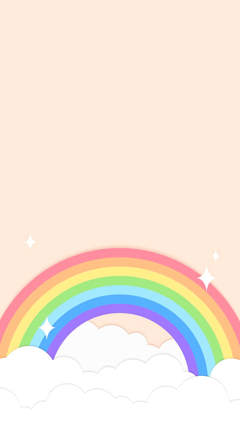 Enjoy the beautiful pastel rainbow on your iPhone Wallpaper