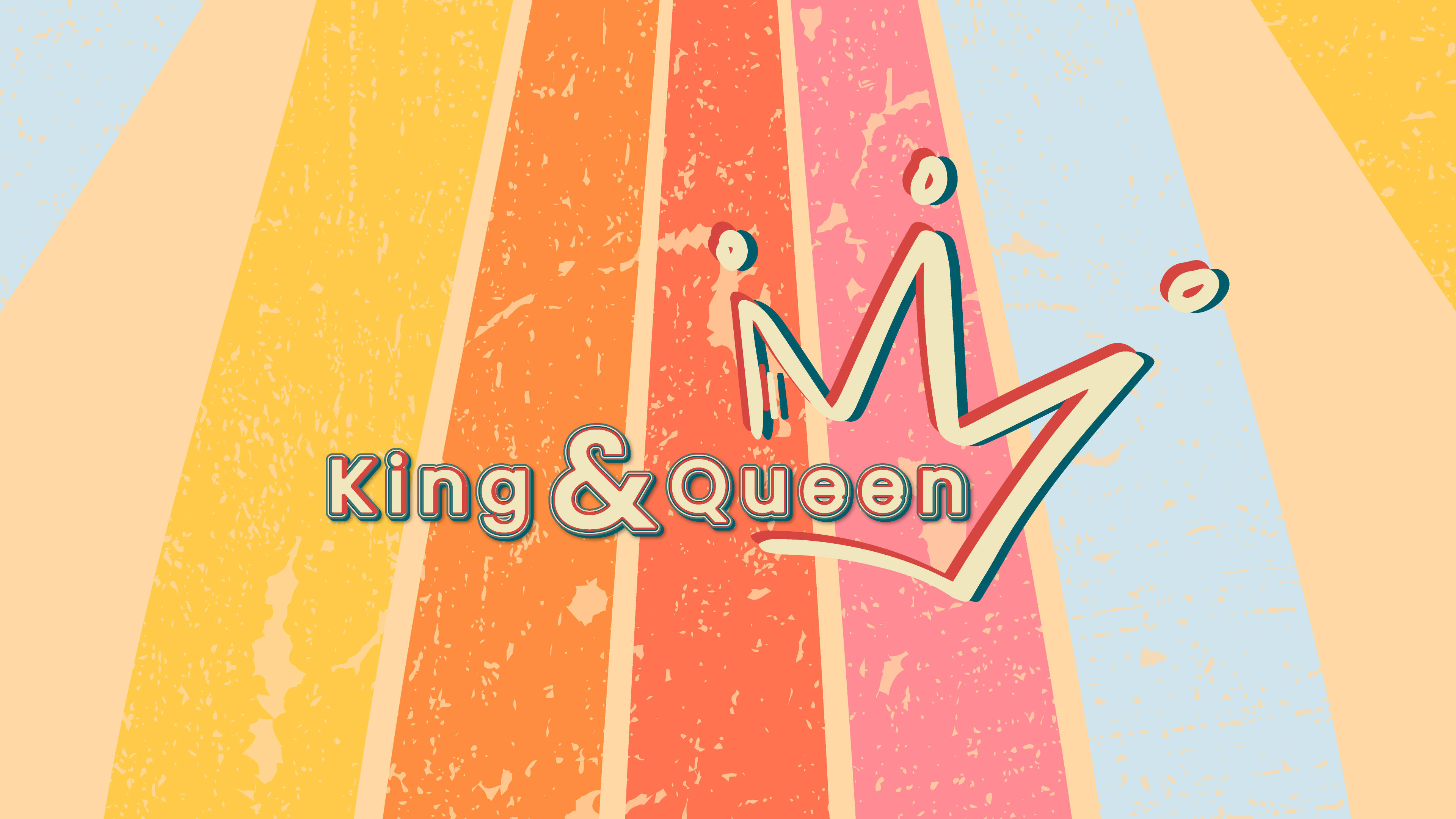 Pastel Rainbow King And Queen Wallpaper