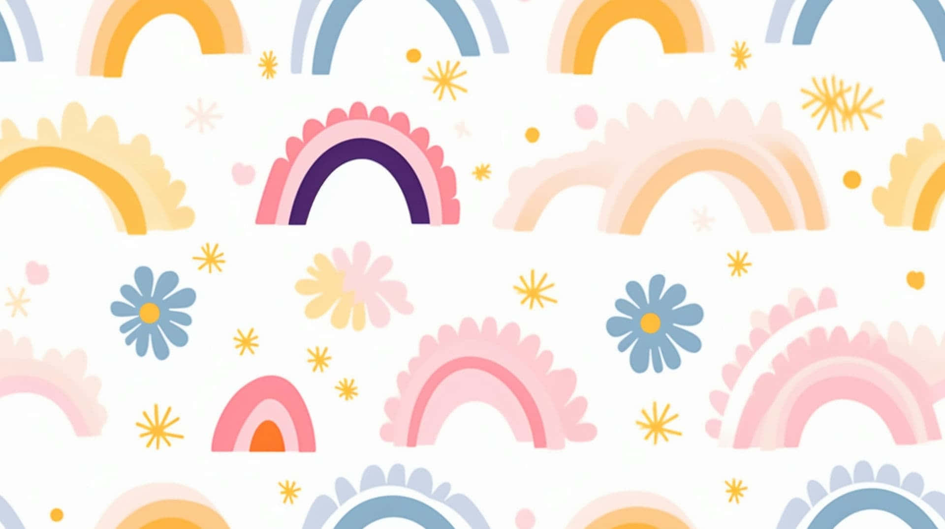 Pastel_ Rainbow_ Pattern_ Background Wallpaper
