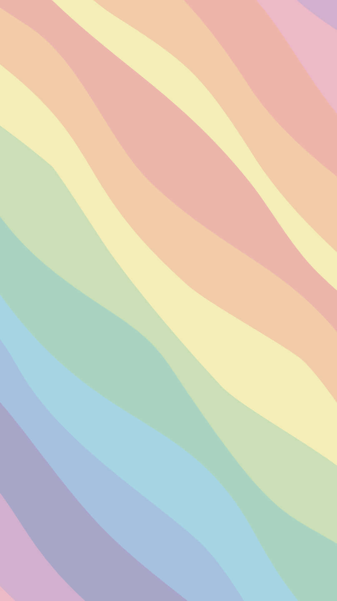 Pastel Rainbow Waves Background Wallpaper