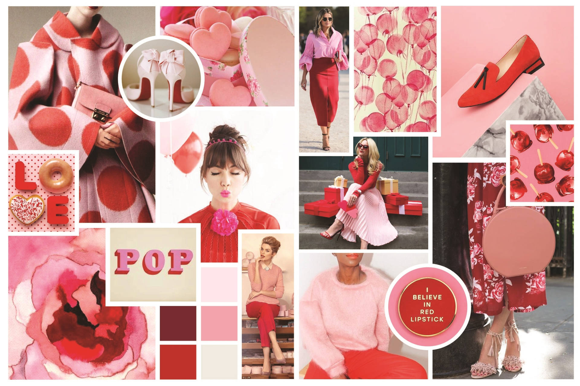 Pastel Red Aesthetic Mood Board