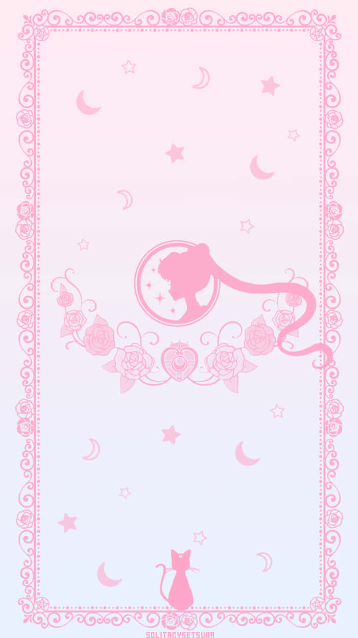 Lyst og farverig Pastel Sailor Moon Wallpaper