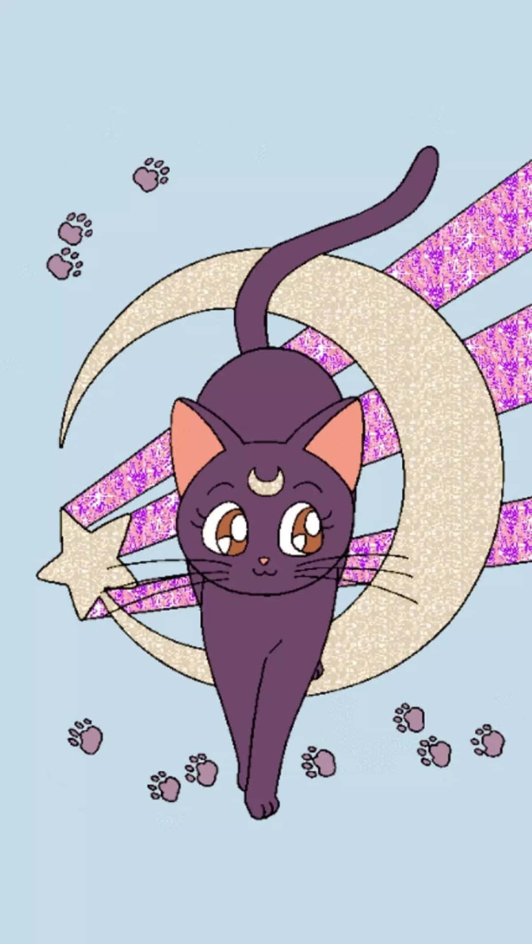 Pastel Sailor Moon Luna Illustration Anime Art Wallpaper