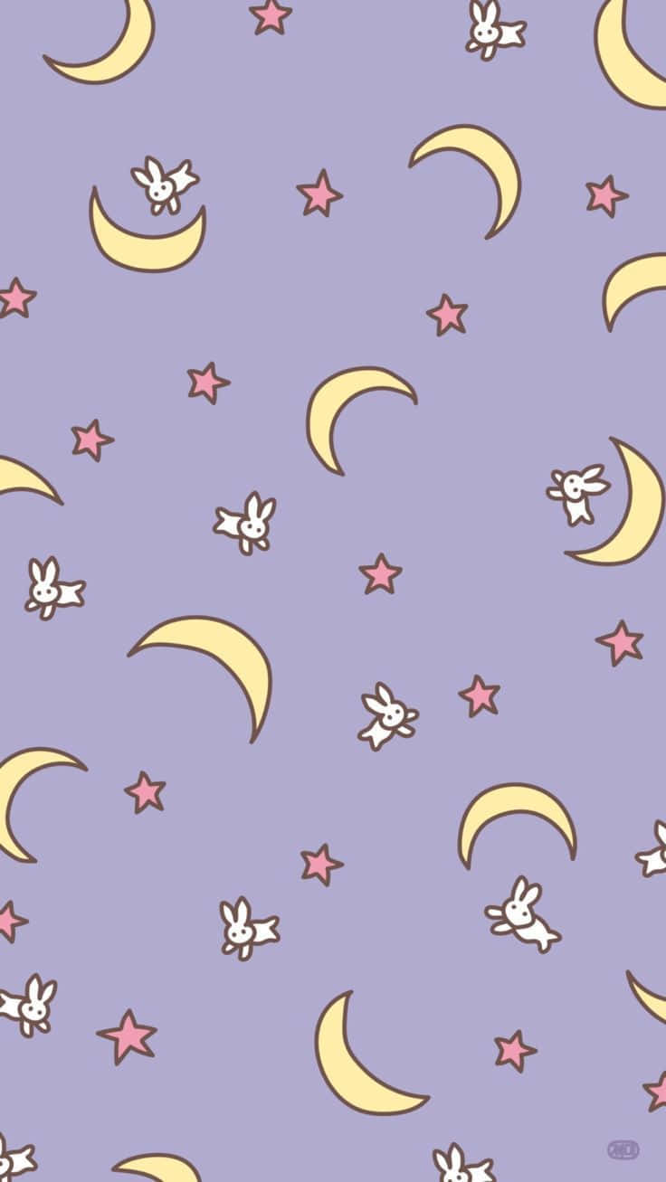 Pastellsailor Moon Halvmåne Estetisk Tapet. Wallpaper