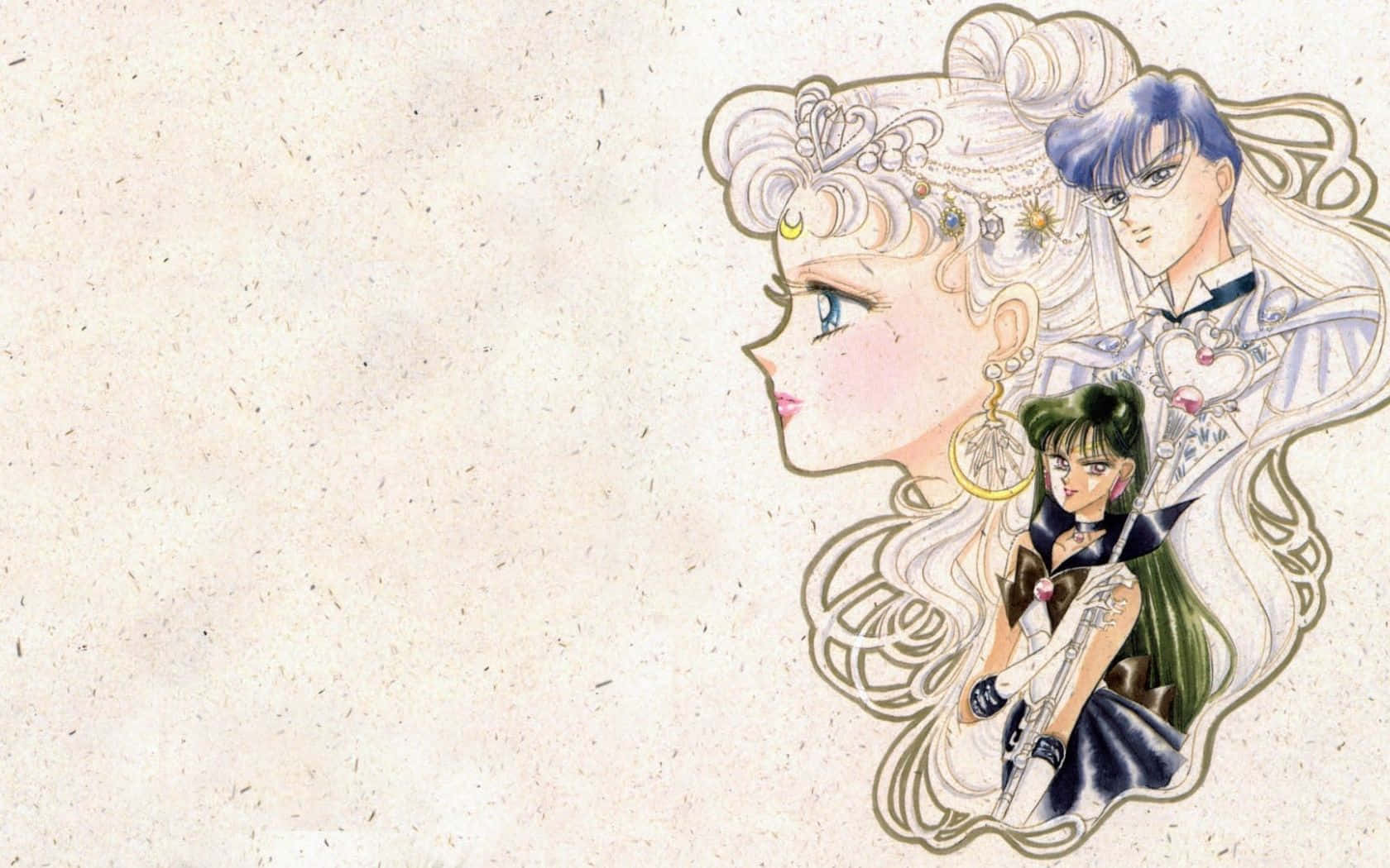 Pastelsailor Moon Sailor Pluto Anime Översättning Till Svenska: Pastell Sailor Moon Sailor Pluto Anime. Wallpaper