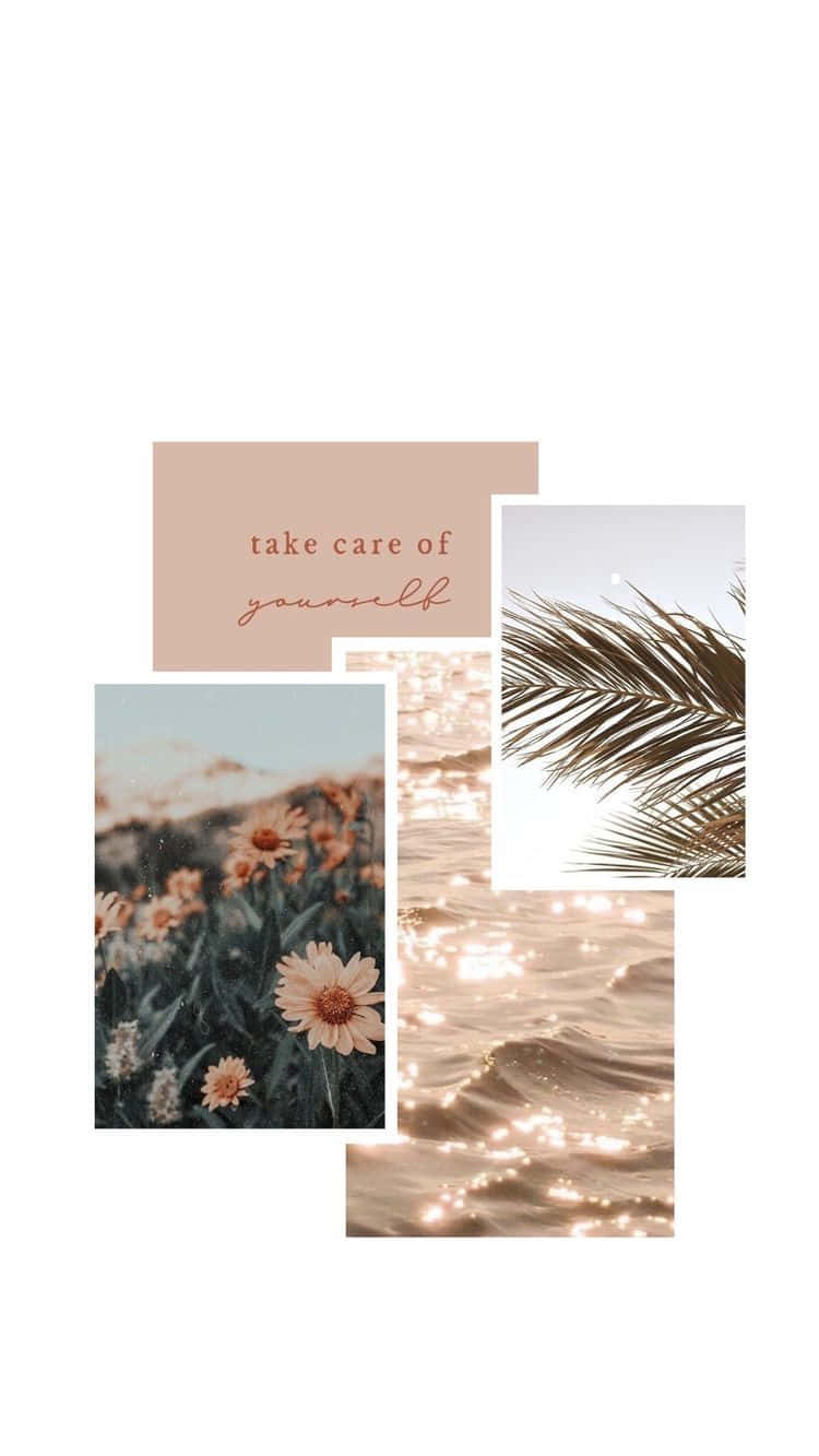 Pastel_ Self Care_ Collage Wallpaper