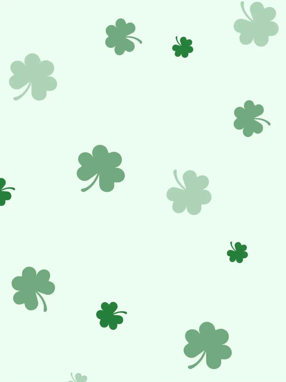 Pastel Shamrock Pattern Wallpaper