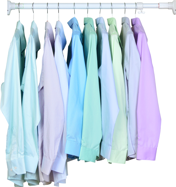 Pastel Shirts Hangingon Rack PNG