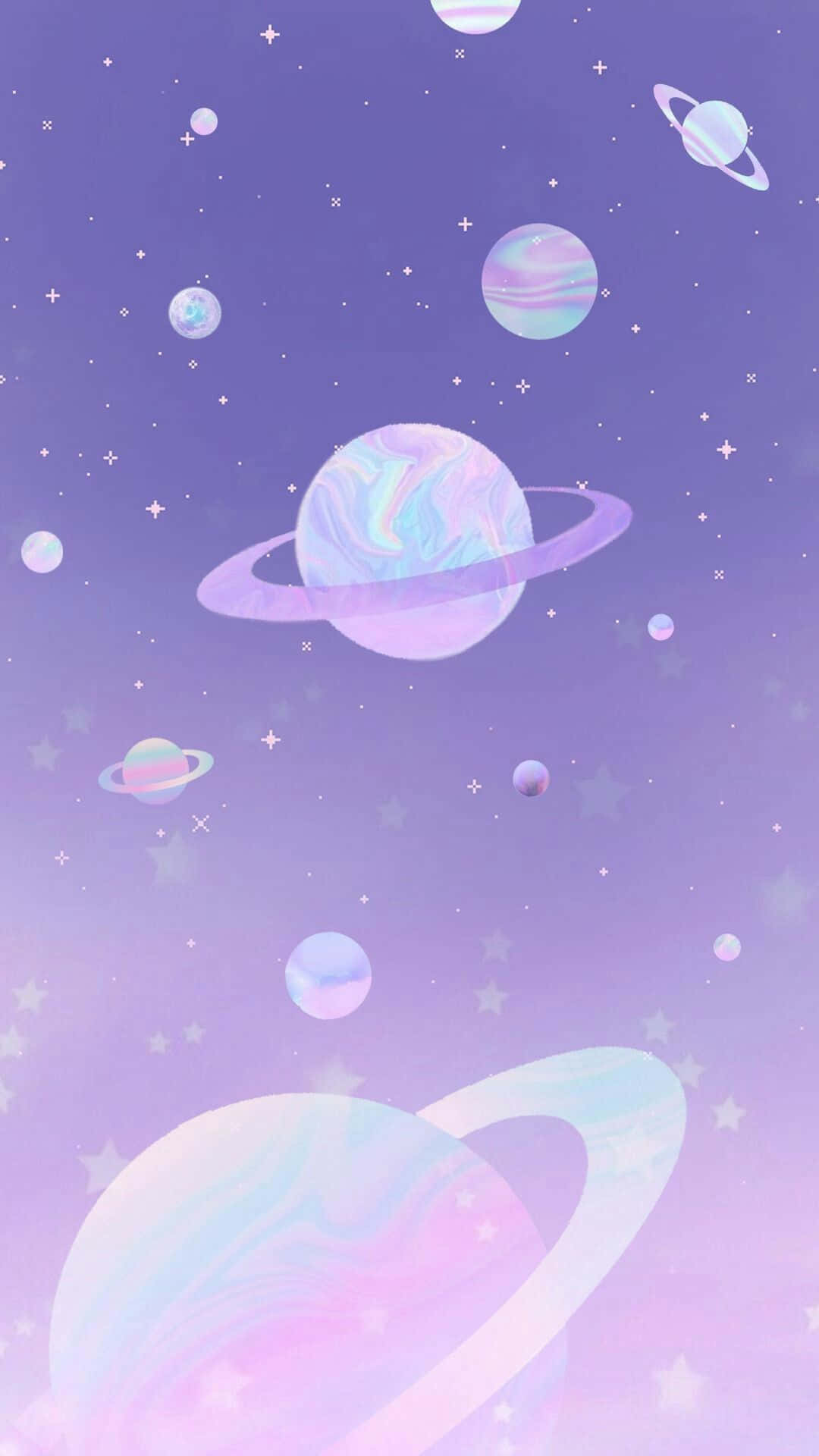 Pastel_ Space_ Aesthetic_with_ Planets_and_ Stars.jpg Wallpaper