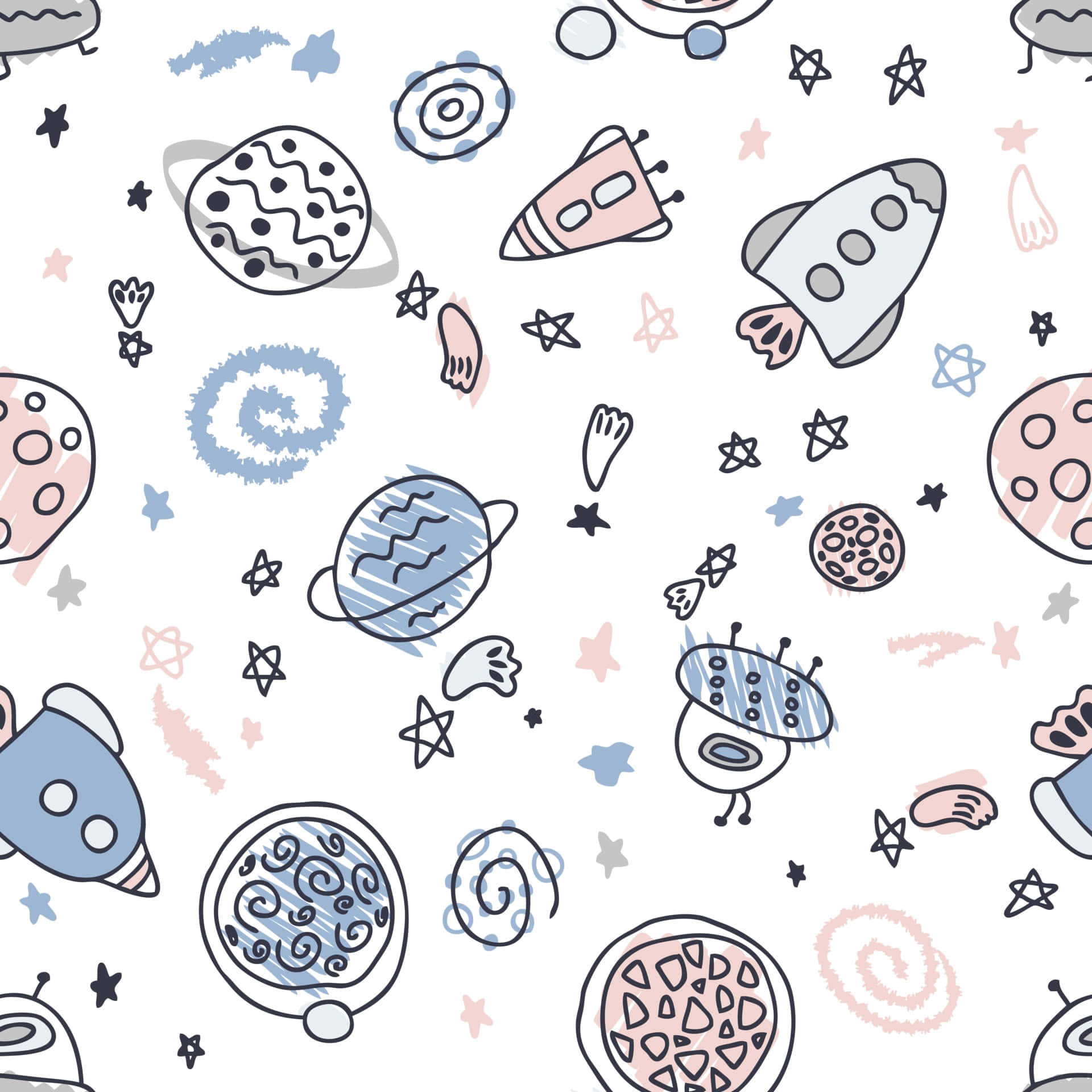 Pastel_ Space_ Pattern_ Aesthetic.jpg Wallpaper