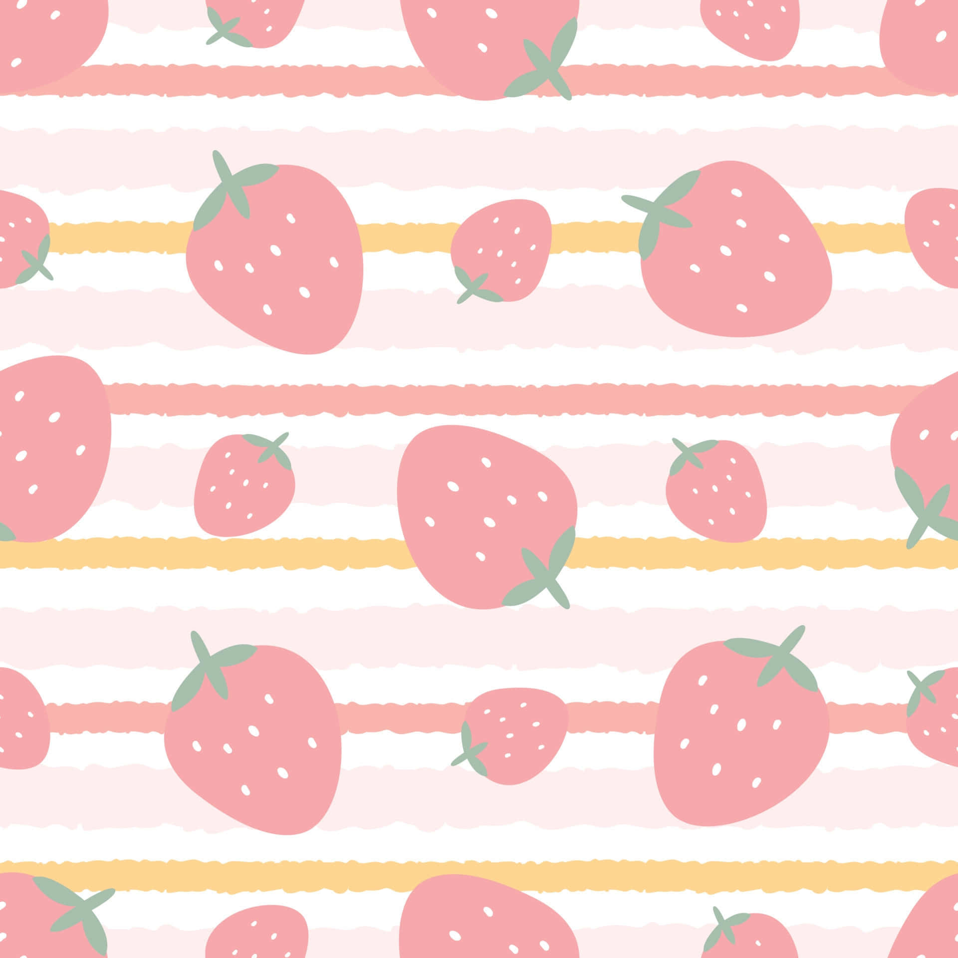 Enjoy the Sweetness of Life with Pastel Strawberry Wallpaper