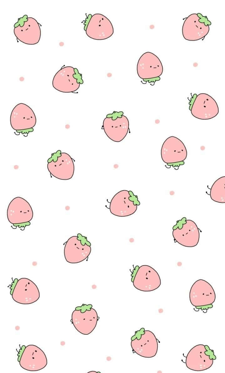 Colorful Strawberries in a Rainbow of Pastel Colors Wallpaper
