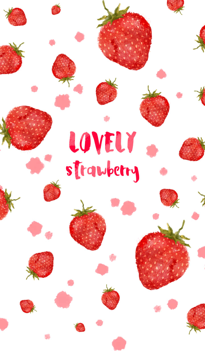 A delicious-looking pastel strawberry in full bloom Wallpaper