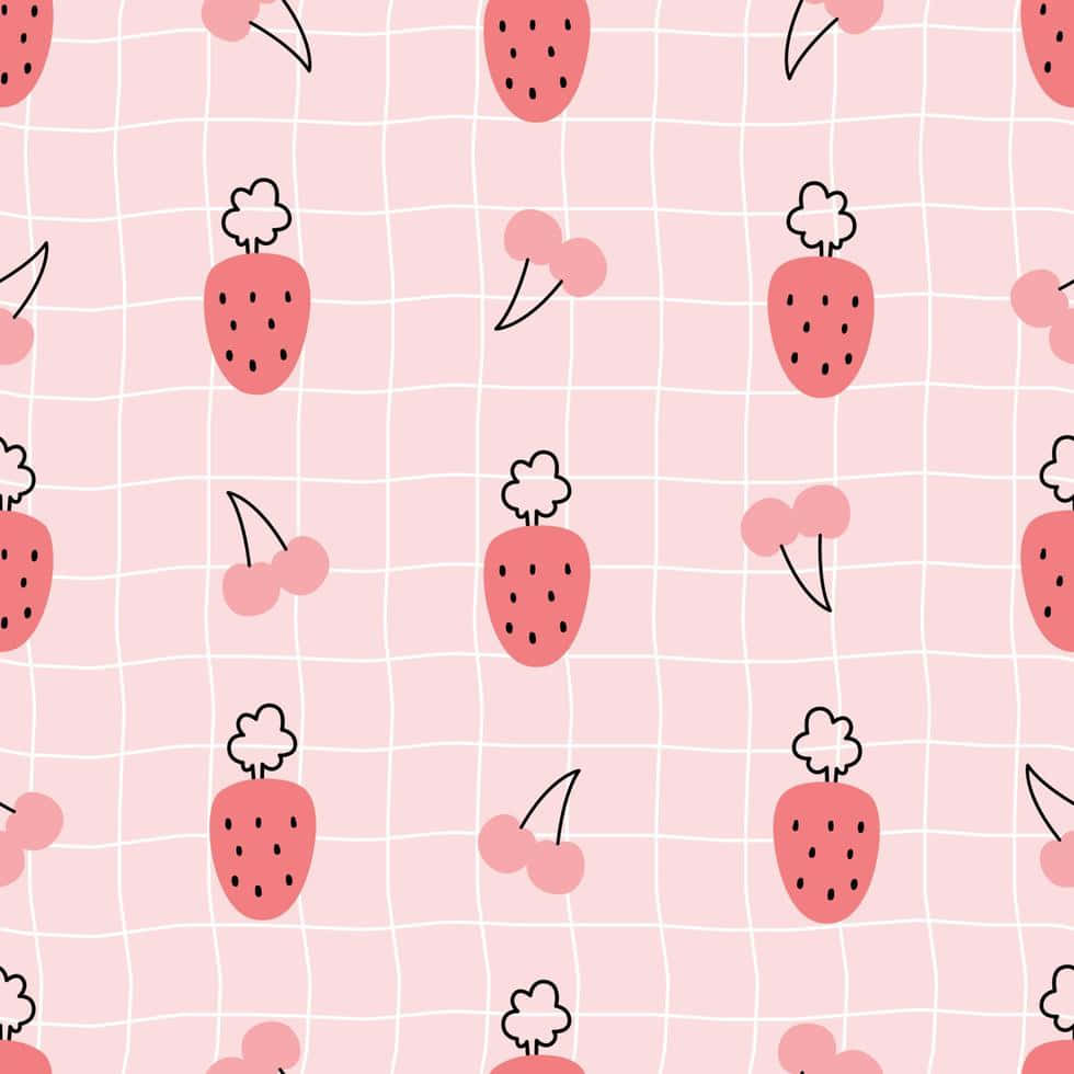 Enjoy sweet pastel strawberries with a refreshing summer feel Wallpaper