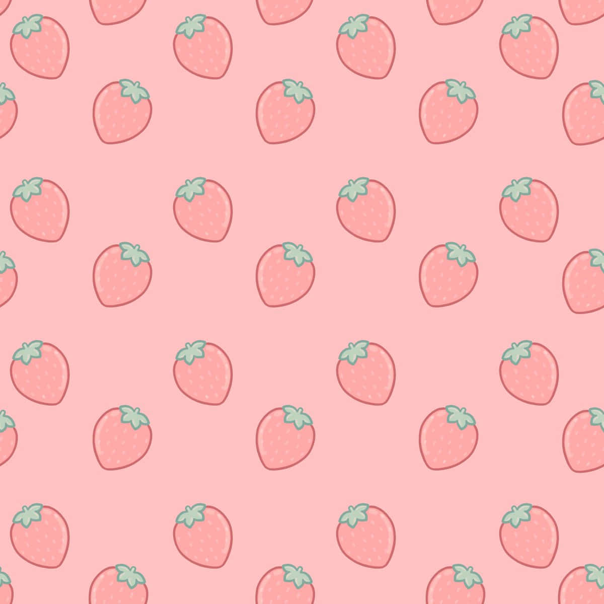 Eineköstlich Reife Pastellfarbene Erdbeere In Ihrer Ganzen Pracht. Wallpaper