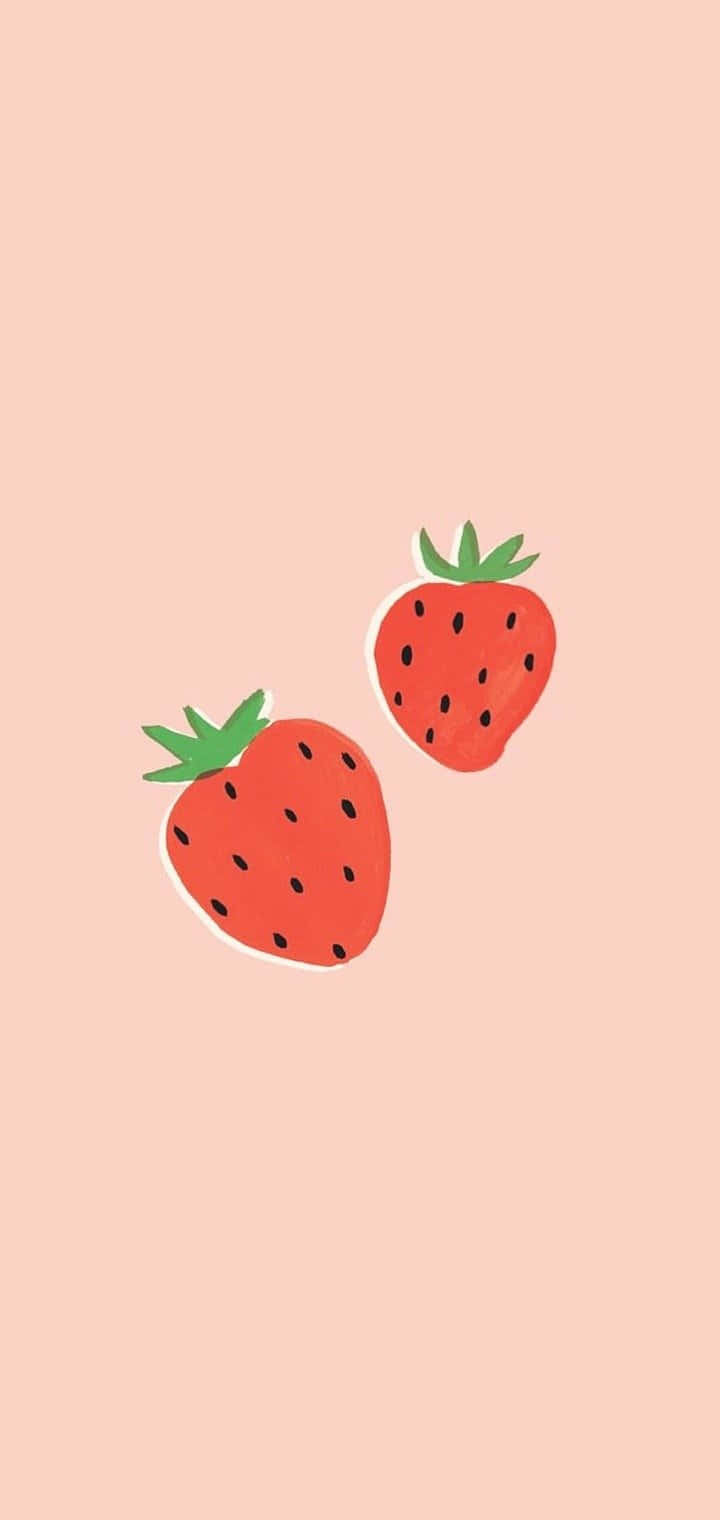 Cute Strawberry Wallpaper Stock Vector Illustration and Royalty Free Cute Strawberry  Wallpaper Clipart