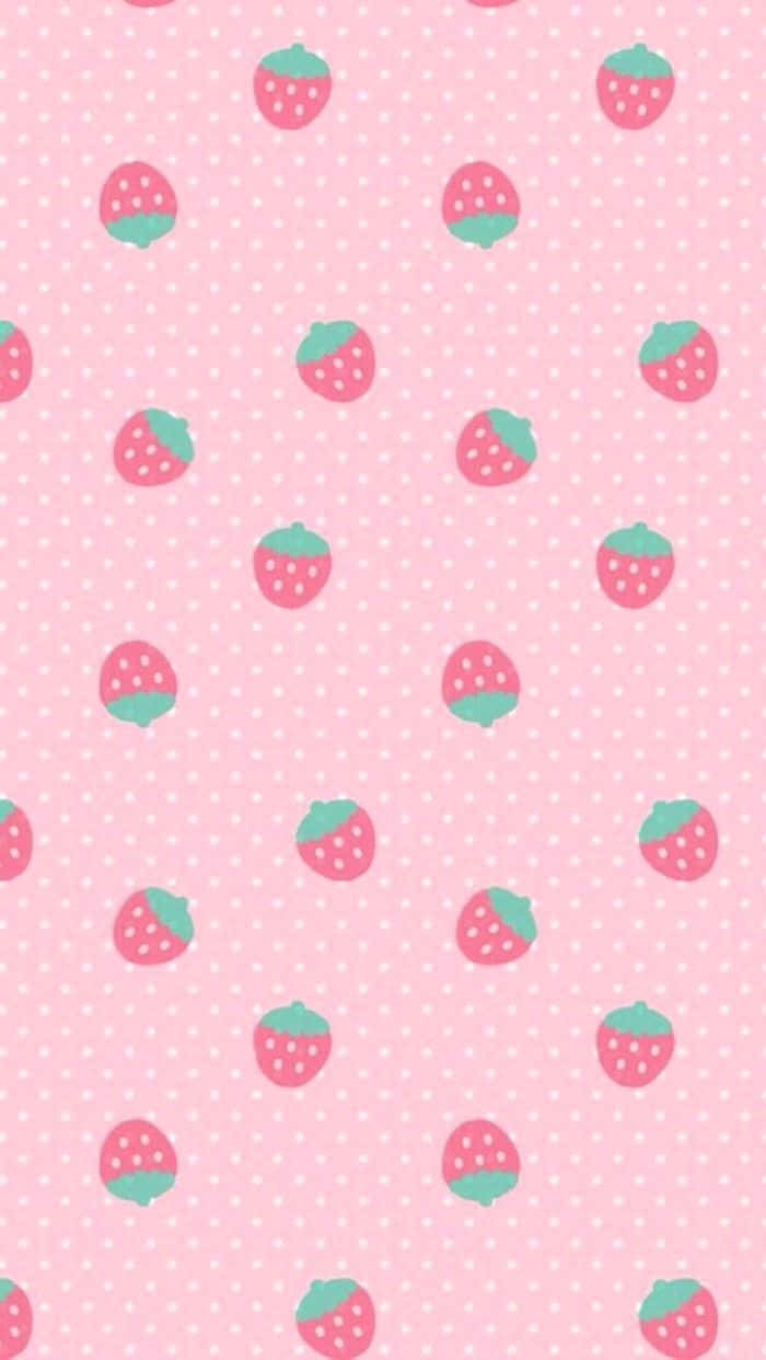 Süßeund Saftige Pastell-erdbeere, Der Perfekte Snack! Wallpaper