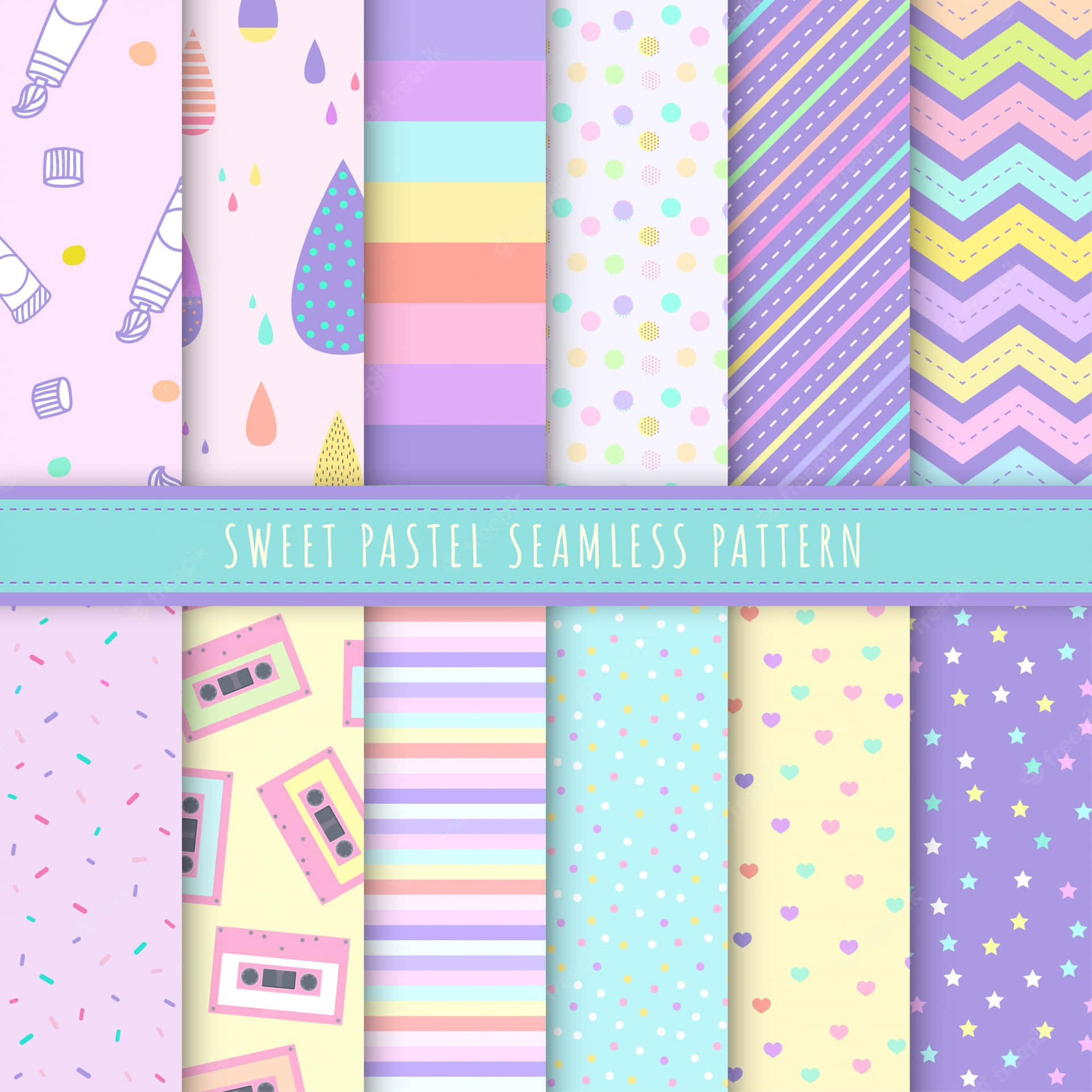 Sweet Pastel Seamless Pattern Wallpaper