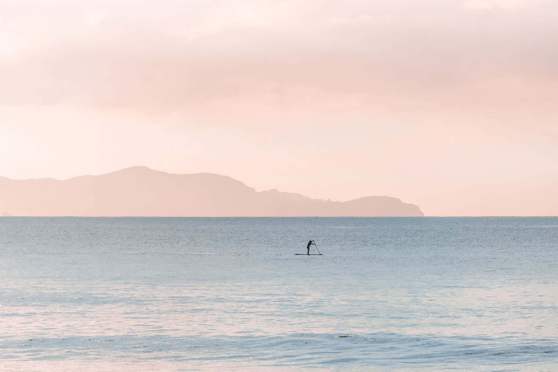 Pastel Sunset Paddleboarder.jpg Wallpaper