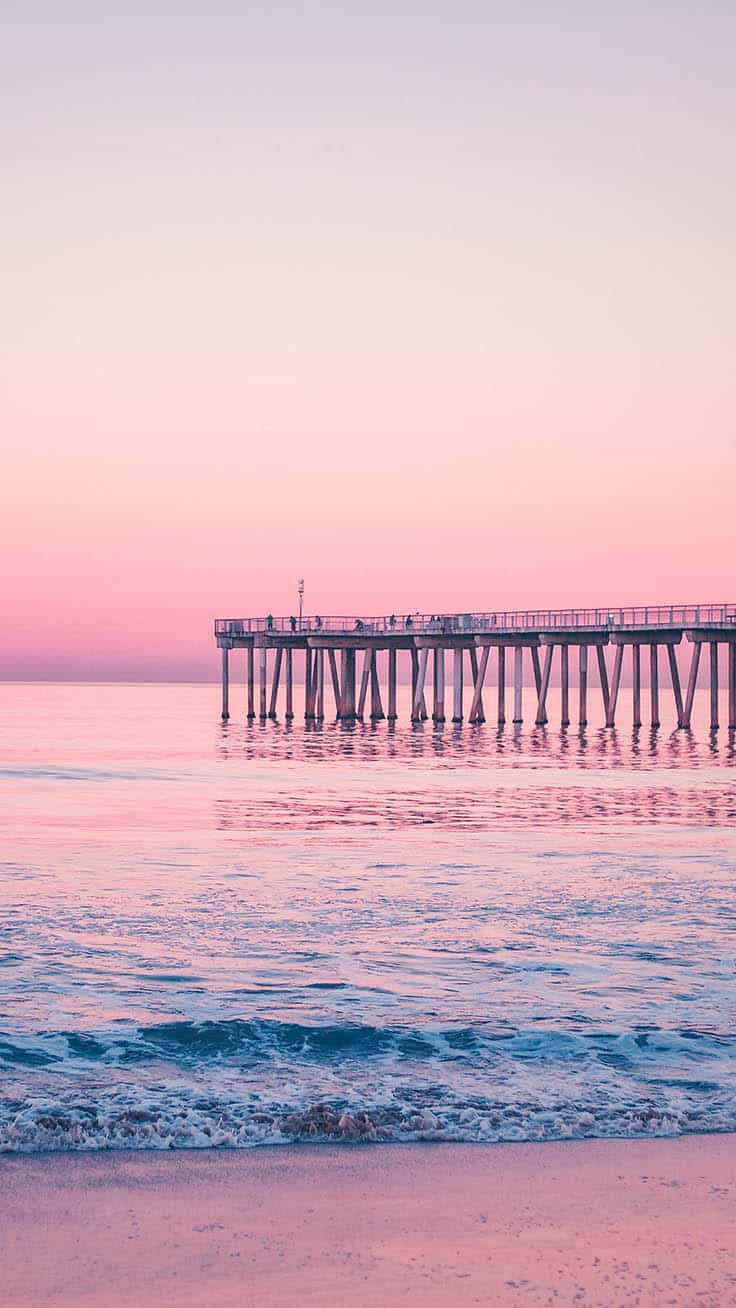 Pastel Sunset Pier Wallpaper Wallpaper