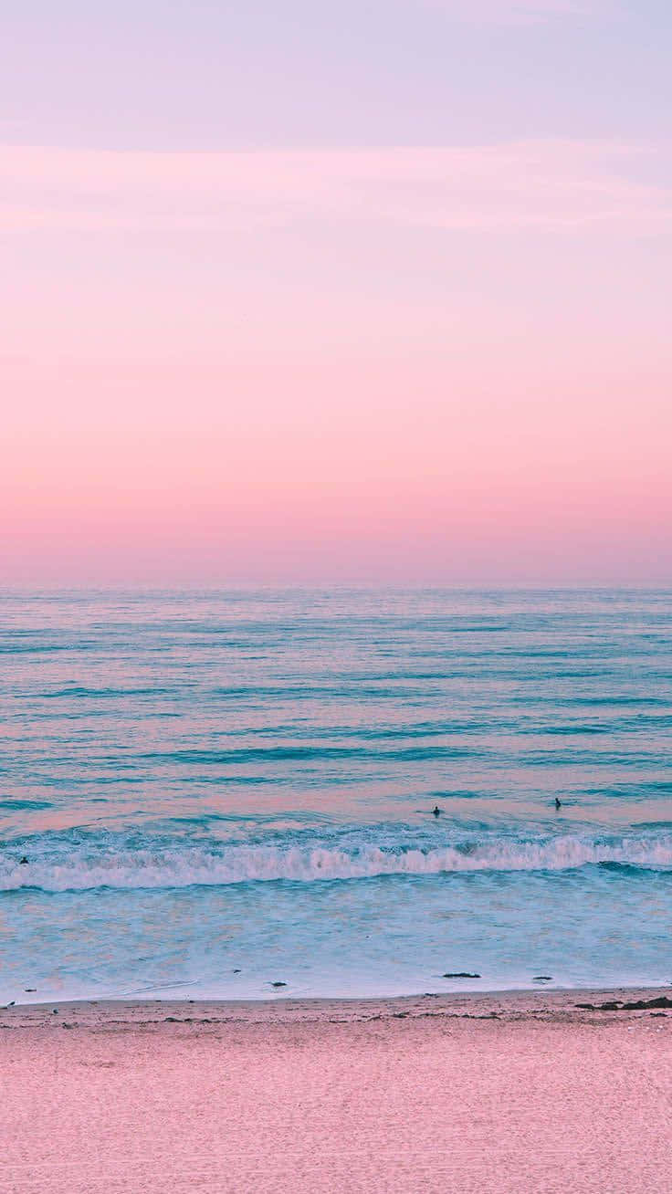 Plage Des Surfers Au Coucher De Soleil Pastel Fond d'écran