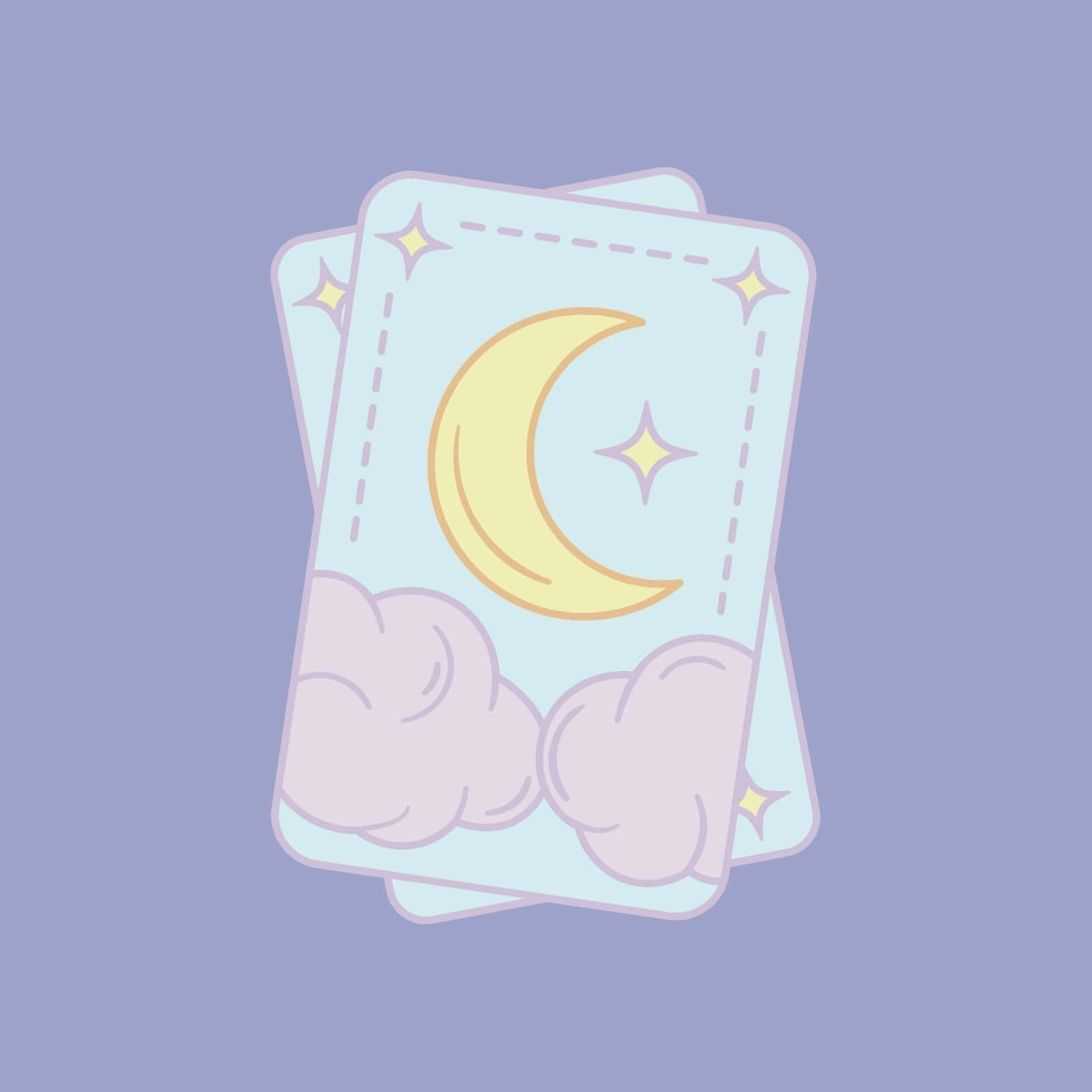 Pastel Tarot Cards Moonand Stars Wallpaper