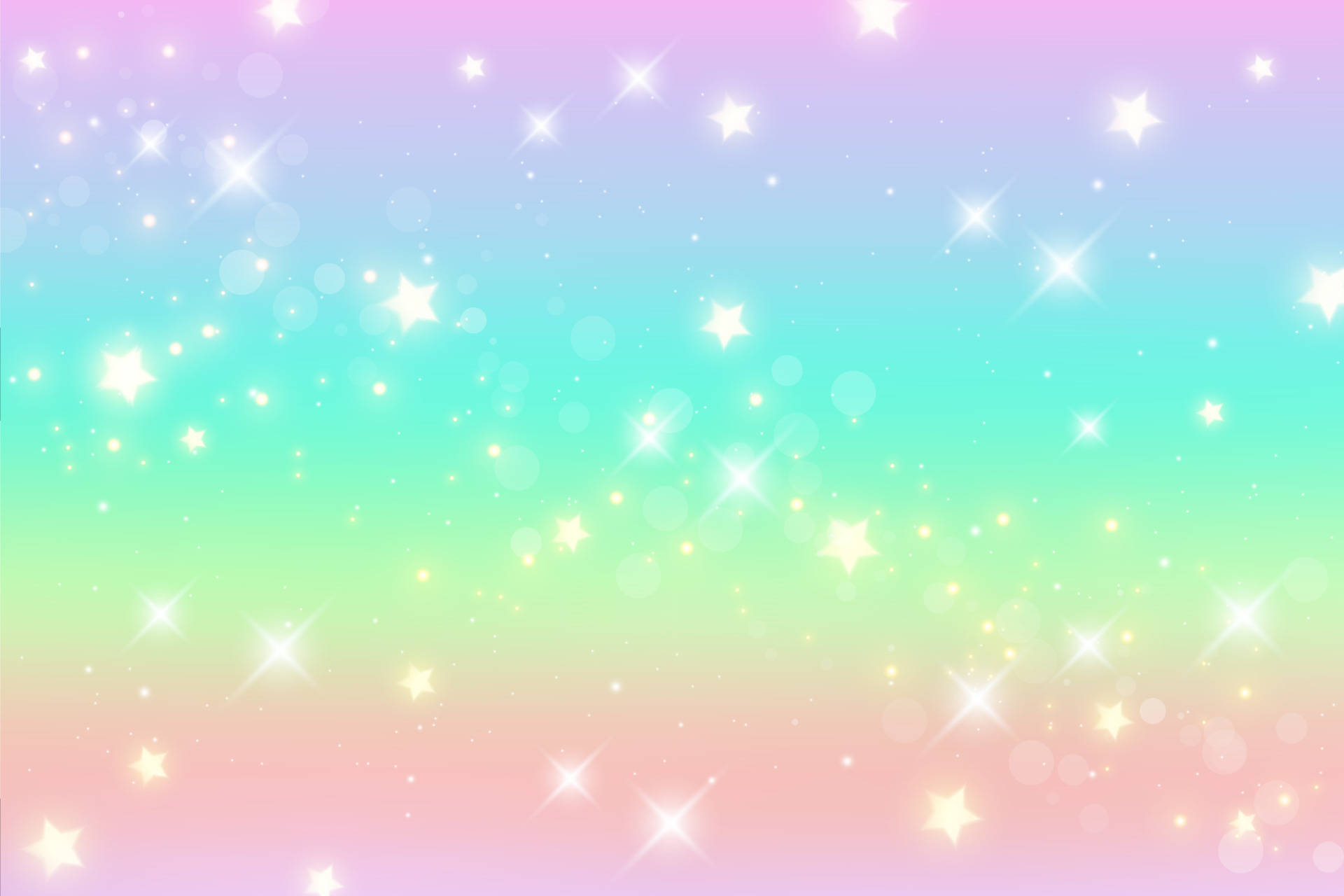 Unfondo De Arcoíris Con Estrellas Y Más Estrellas Fondo de pantalla