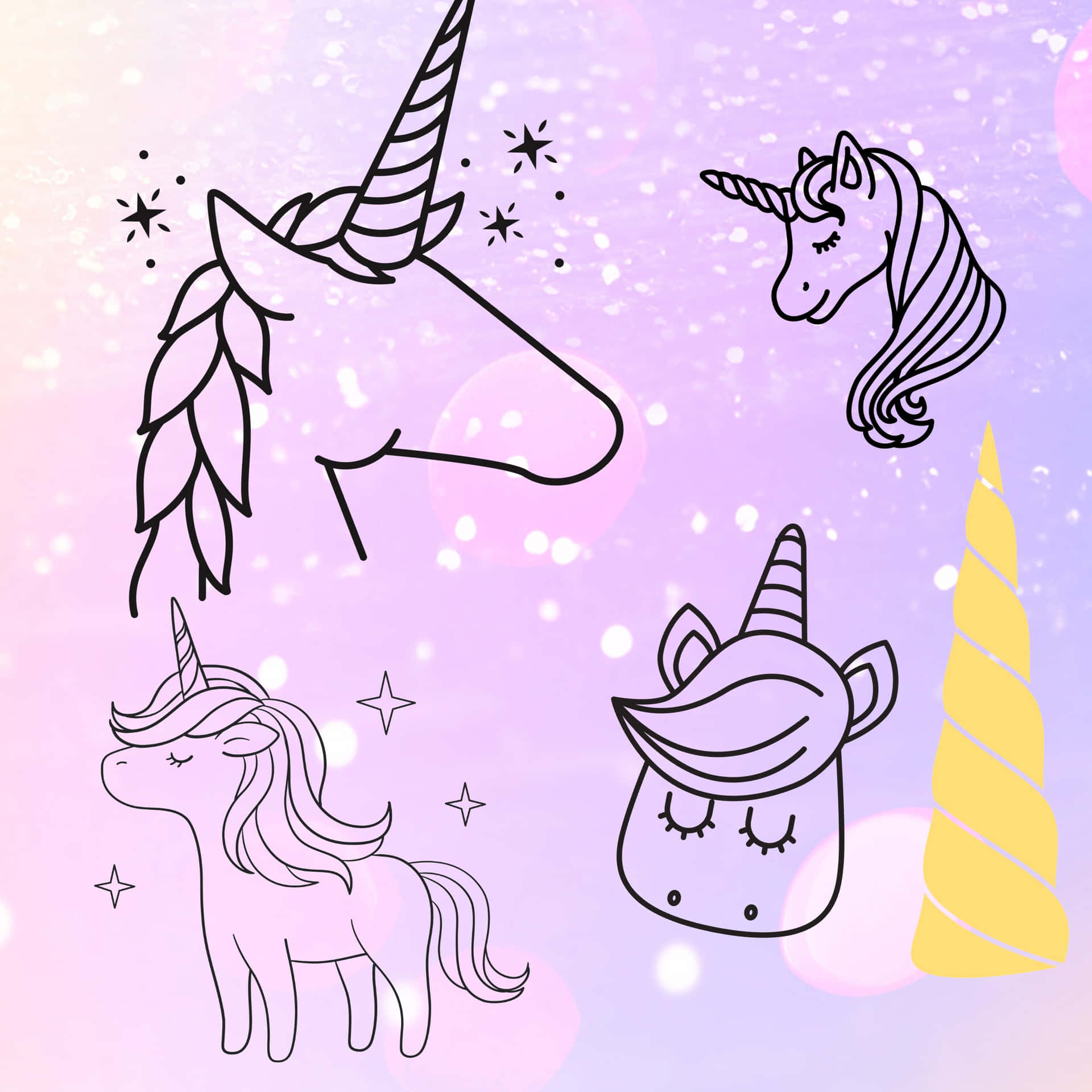 Bright and Magical Pastel Unicorn