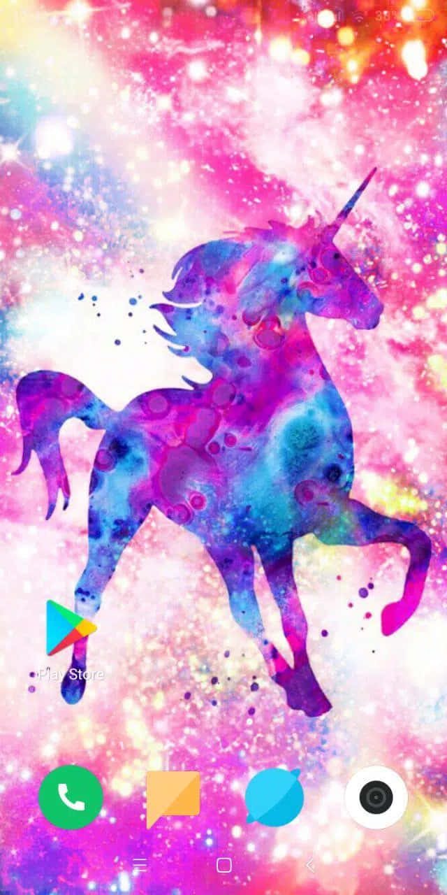 Enjoy the Dreamy Rainbow World of a Pastel Unicorn Wallpaper