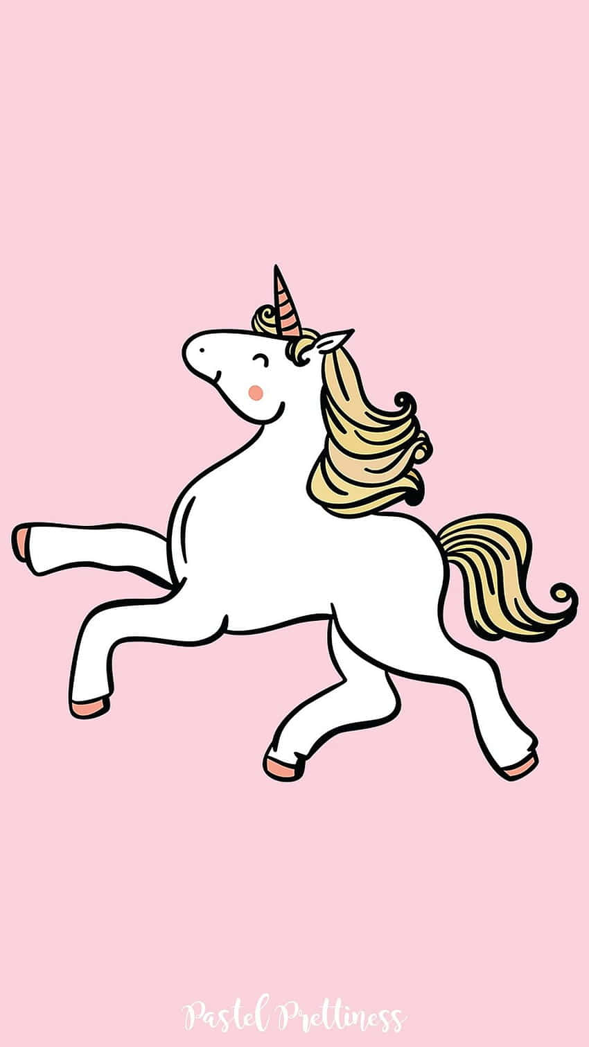 Join the magical world with Pastel Unicorn Wallpaper
