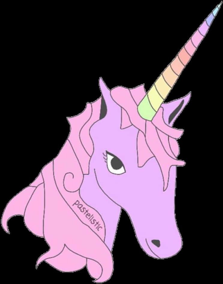Pastel Unicorn Graphic PNG