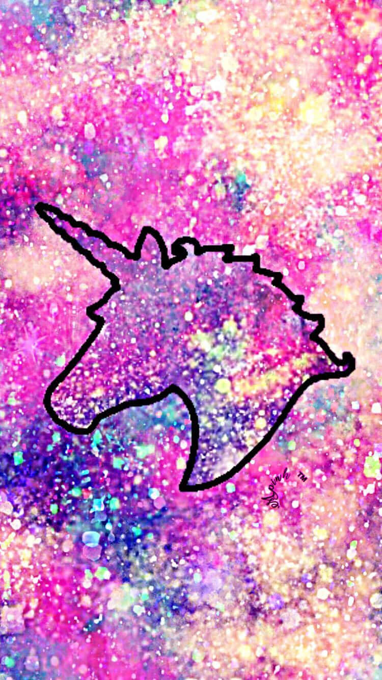 A beautiful pastel colored unicorn set against a magical sky. Wallpaper