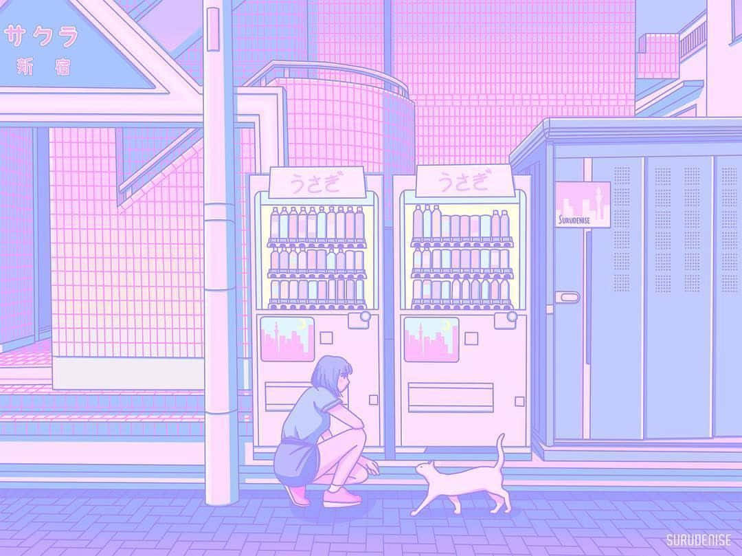 Pastel Vending Machine Encounter.jpg Wallpaper