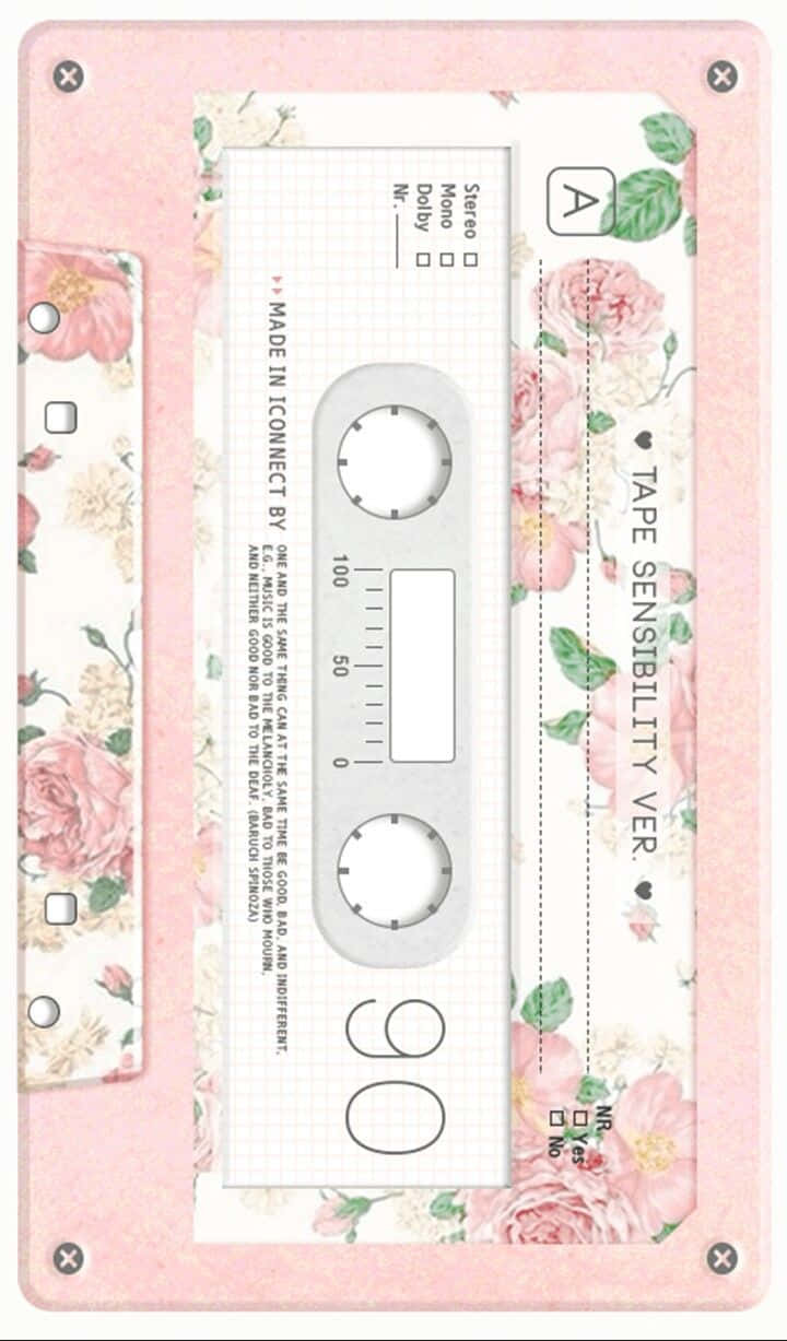 Einekassette Mit Blumen Darauf. Wallpaper