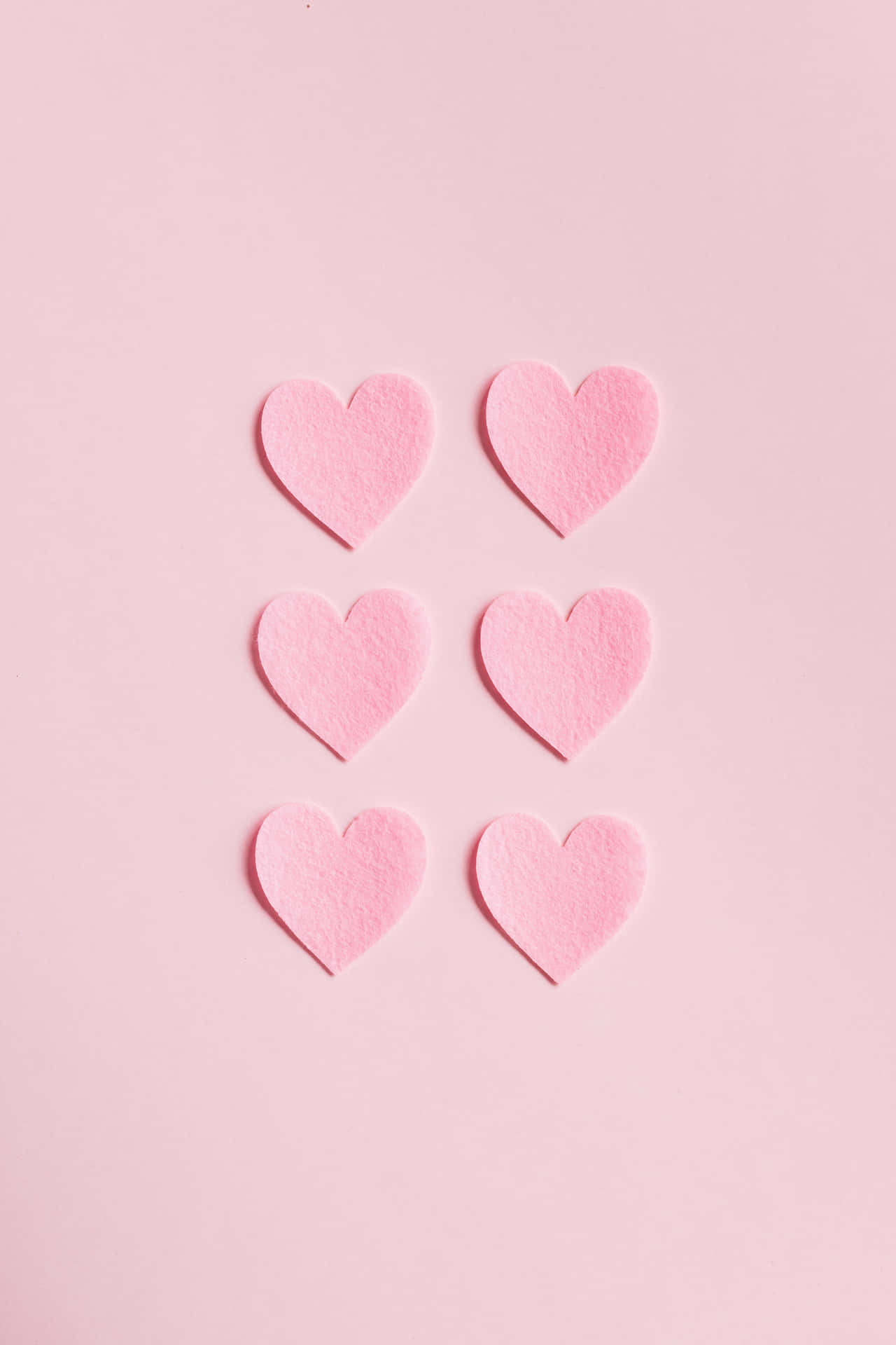Pink Heart Shape On Pink Background Wallpaper