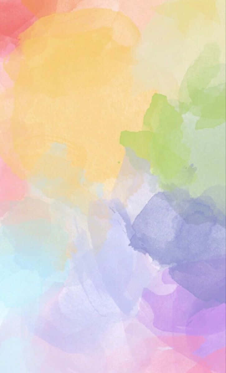 Pastel Watercolor Rainbow Background Wallpaper