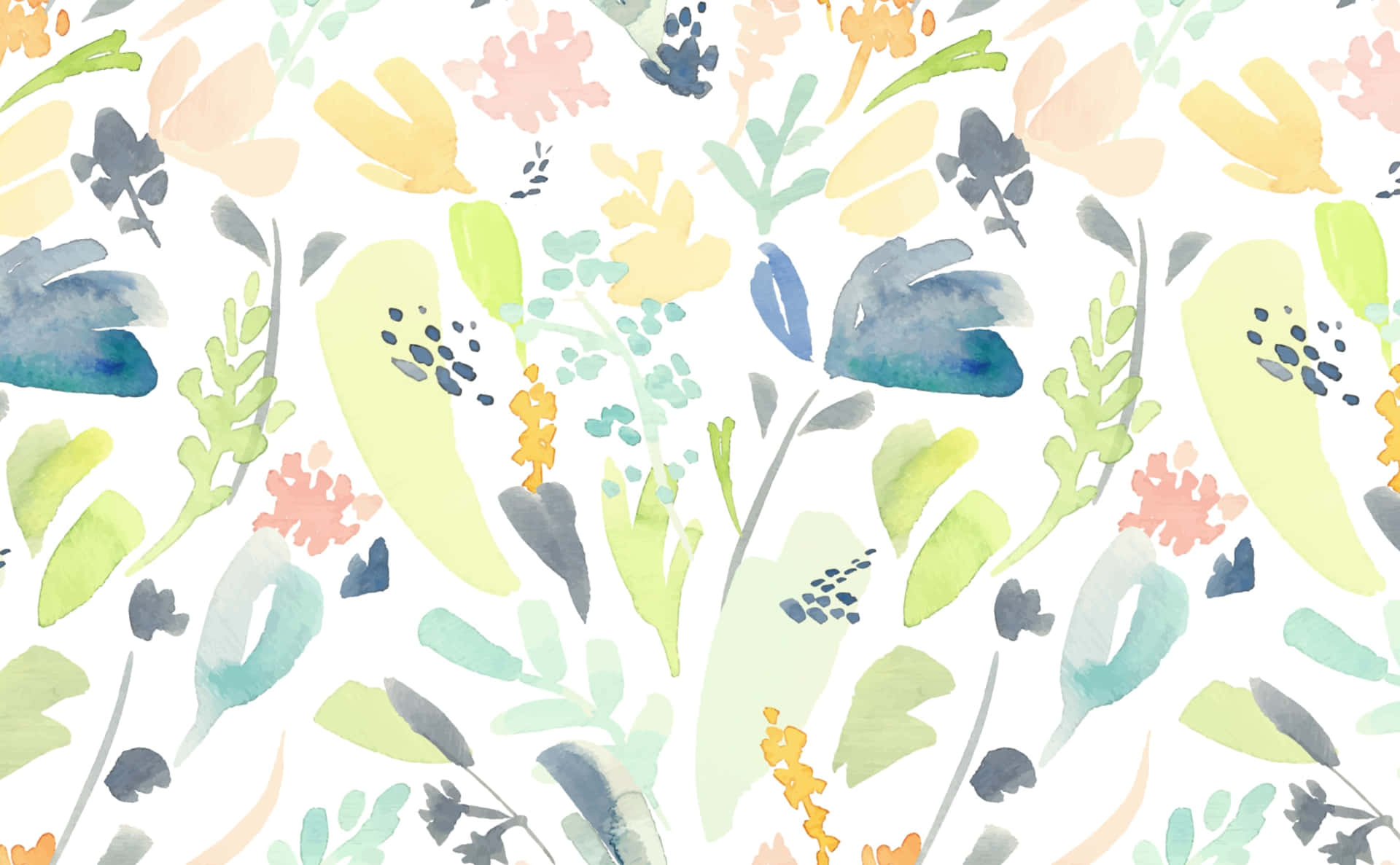 Wasserfarbenblumenmuster-stoff Von Sarah_sass Auf Spoonflower - Individueller Stoff Wallpaper
