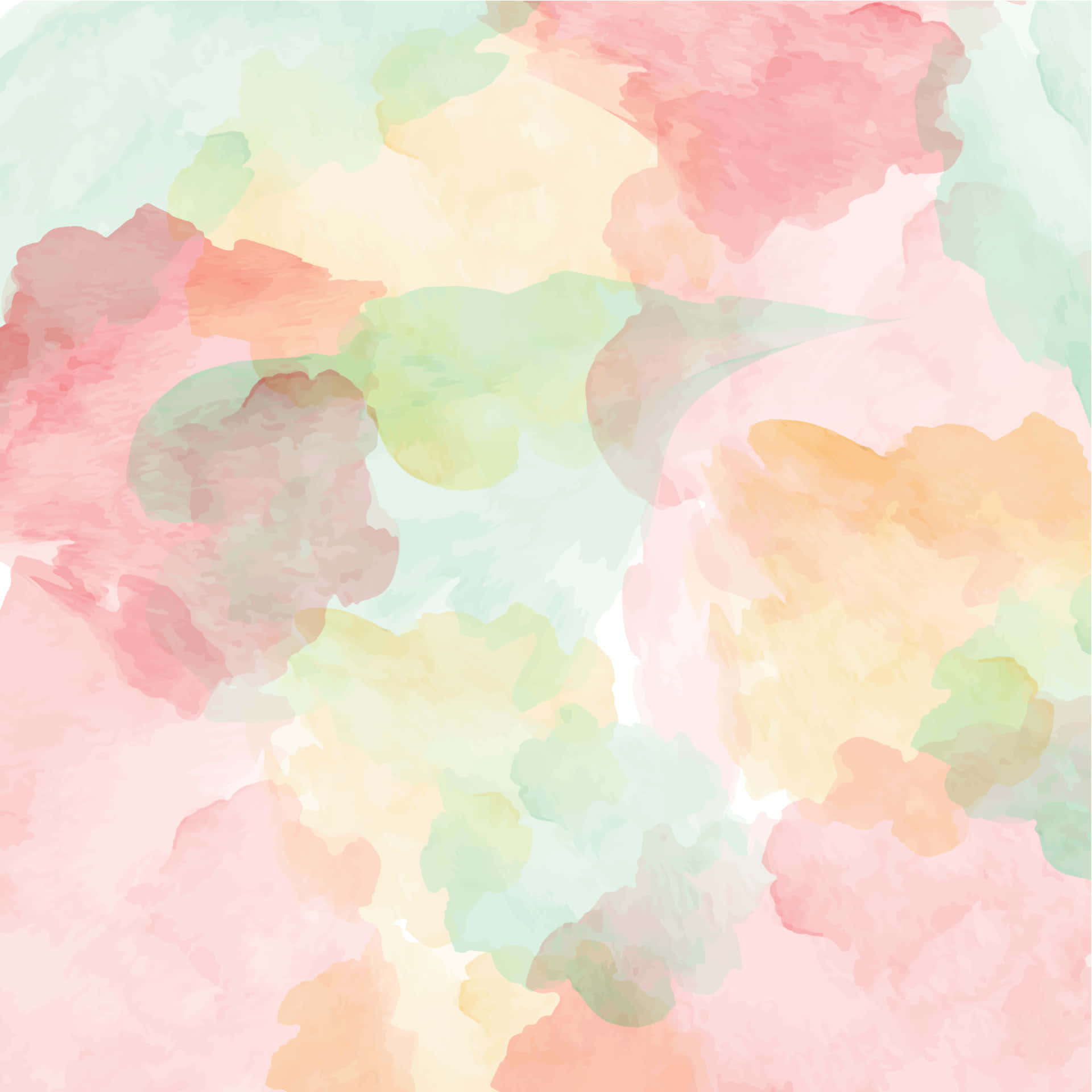 Watercolor Background With A Pink, Green, And Yellow Color Wallpaper