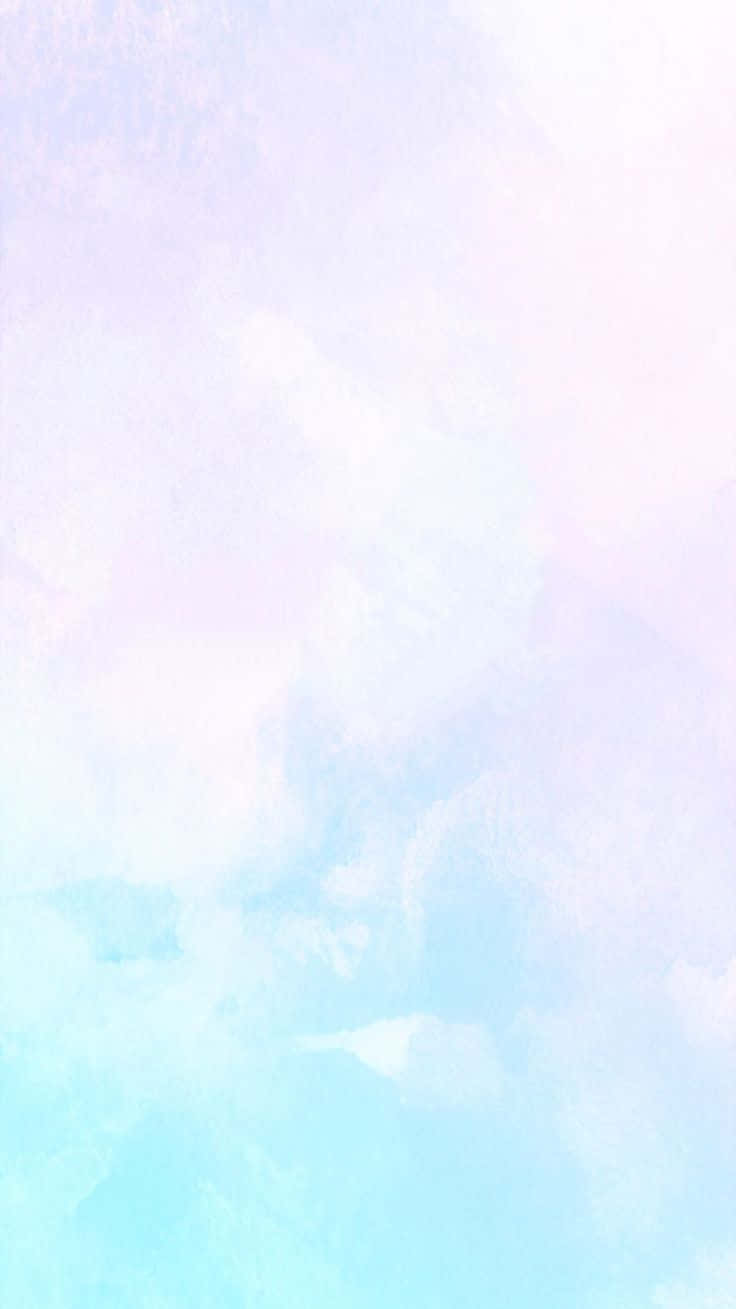 Nubespastel En Acuarela Azul Y Rosa Fondo de pantalla