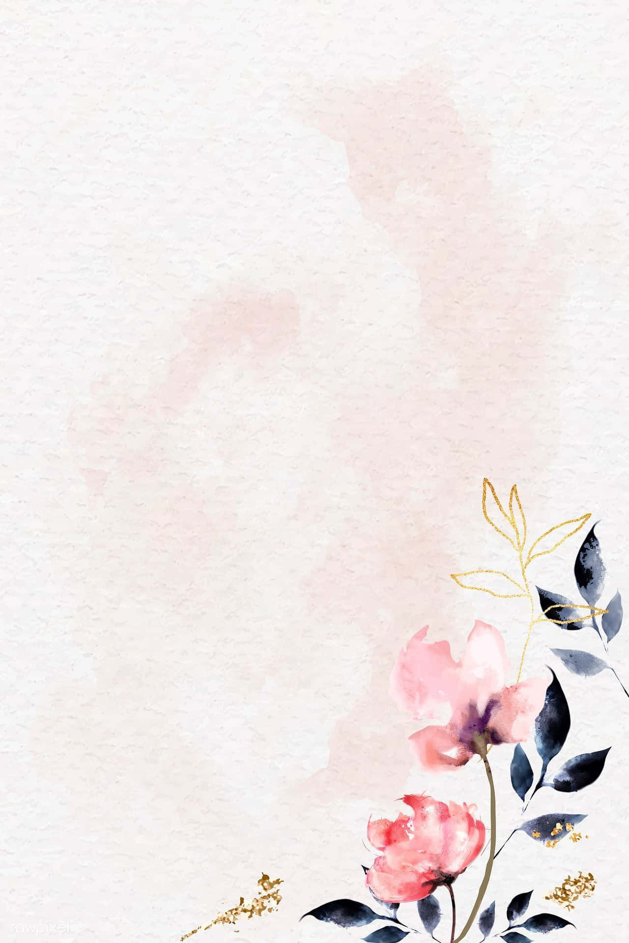 Pastel Color Watercolor Floral Background Wallpaper