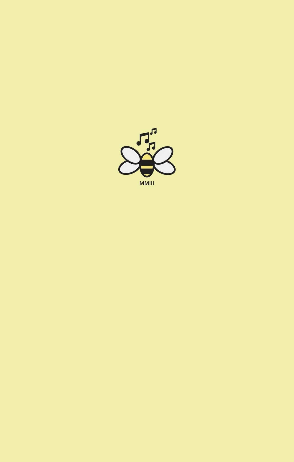 Pastel Yellow Aesthetic With Bee Wallpaper