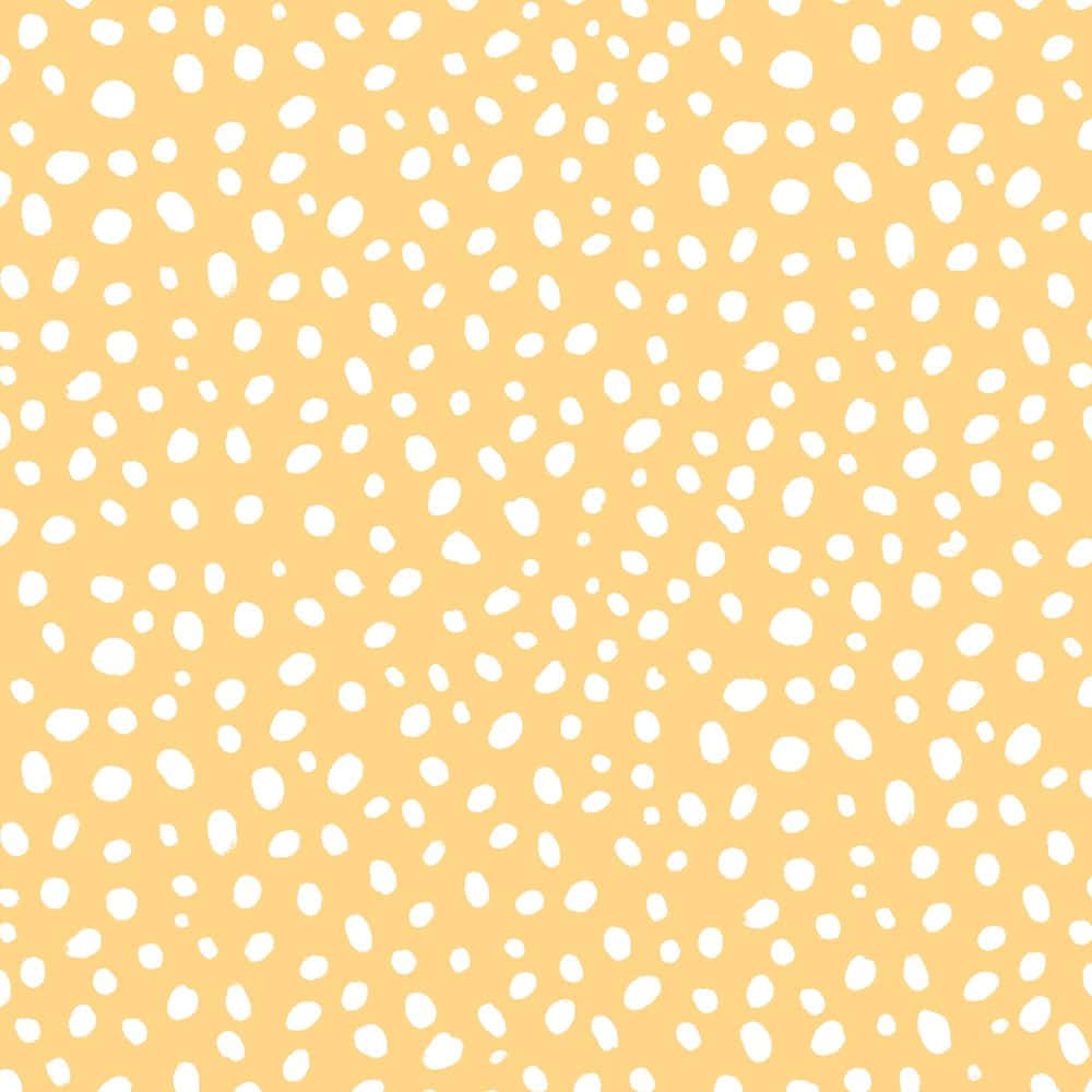 Pastel Yellow Dotted Pattern Wallpaper