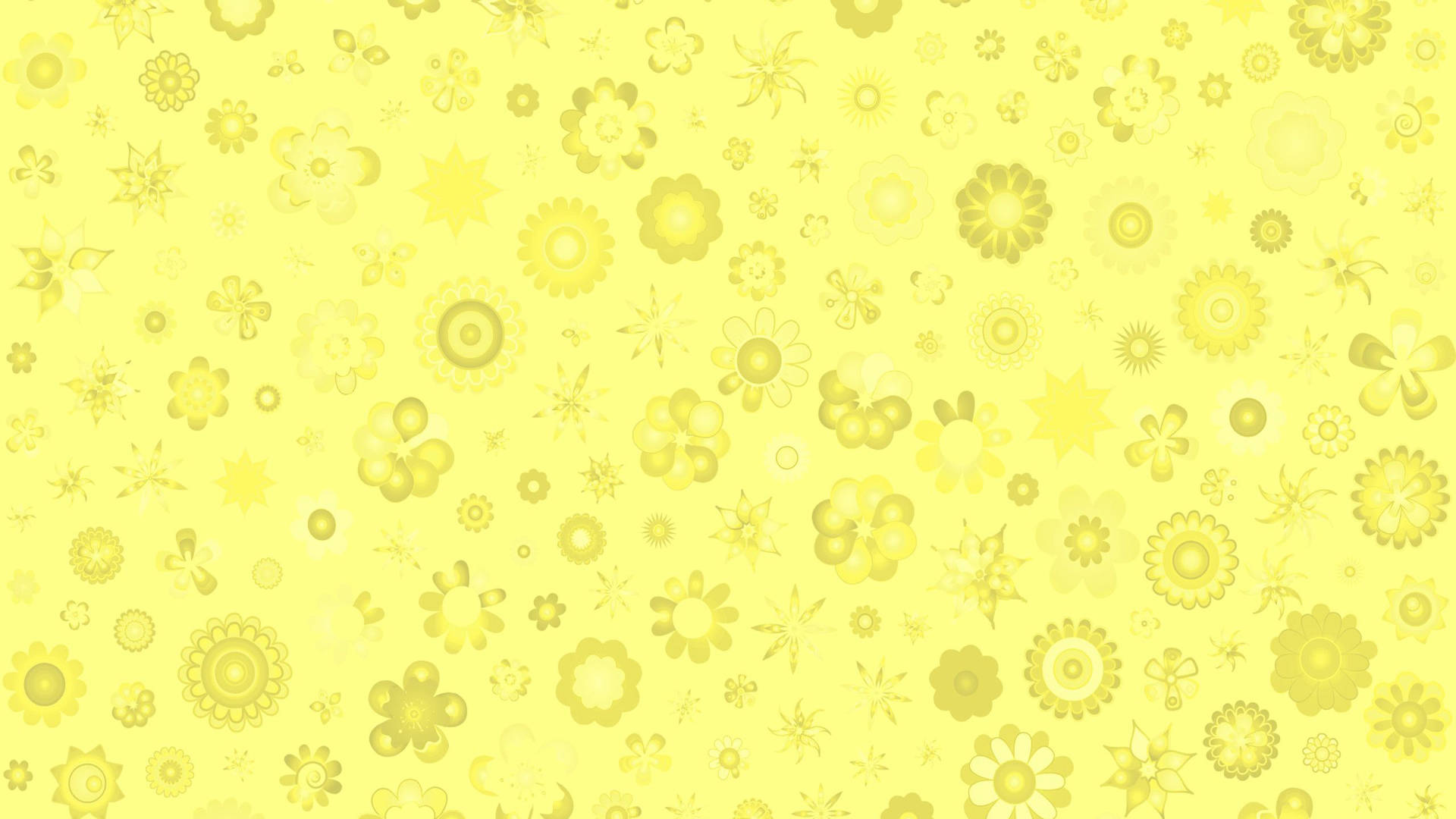 Pastel Yellow Floral Patterns Wallpaper