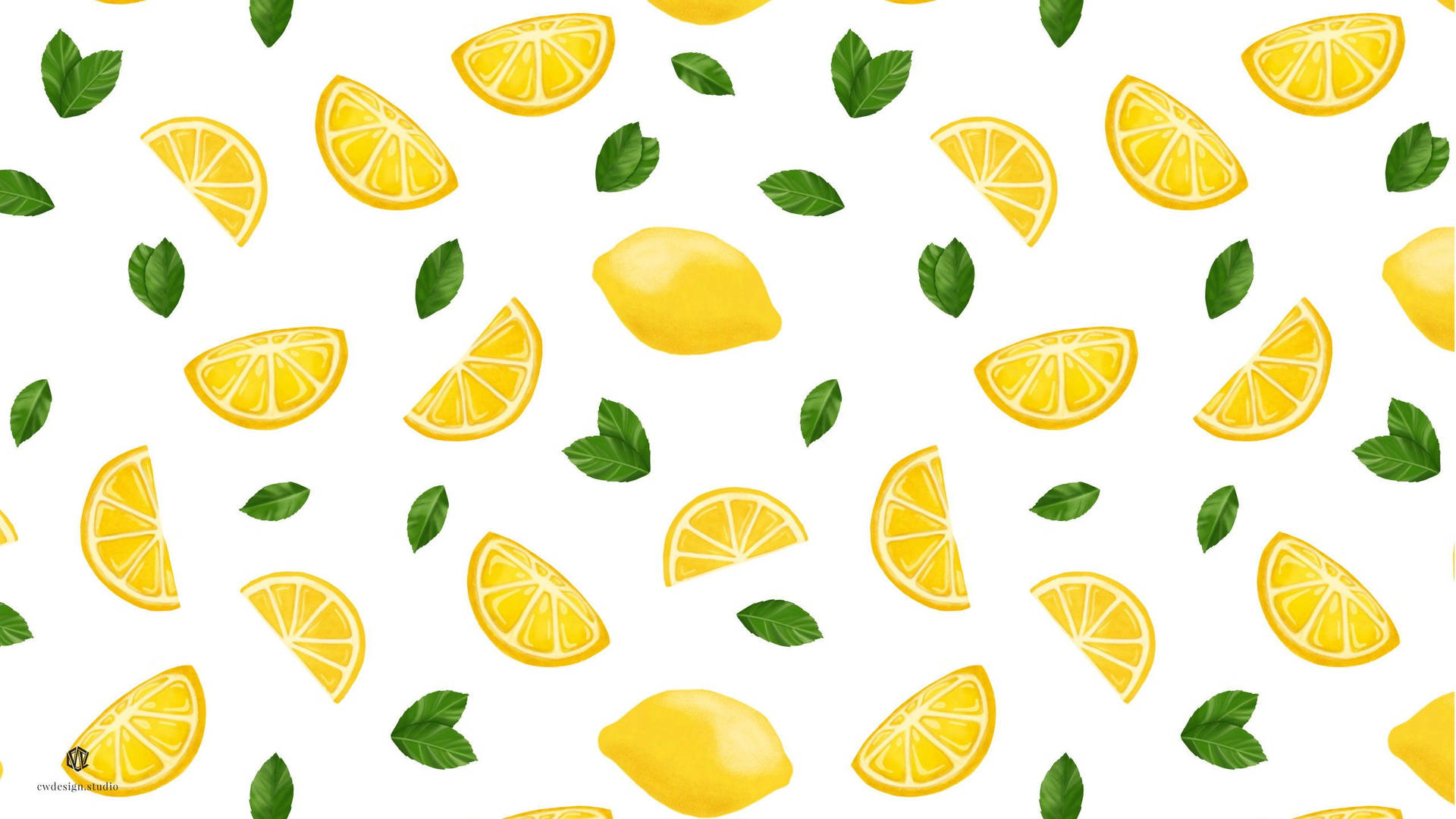 Pastel Yellow Lemon Digital Art Wallpaper