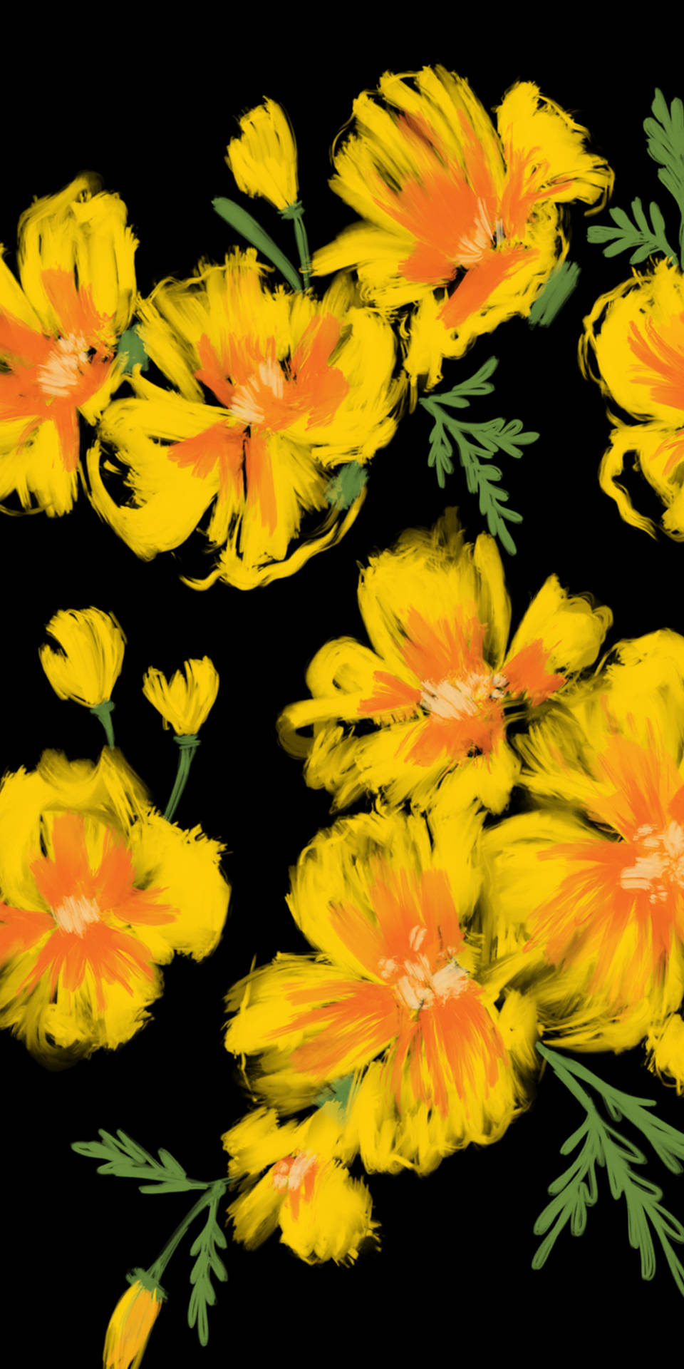 Pastel Yellow Poppy Flowers Wallpaper