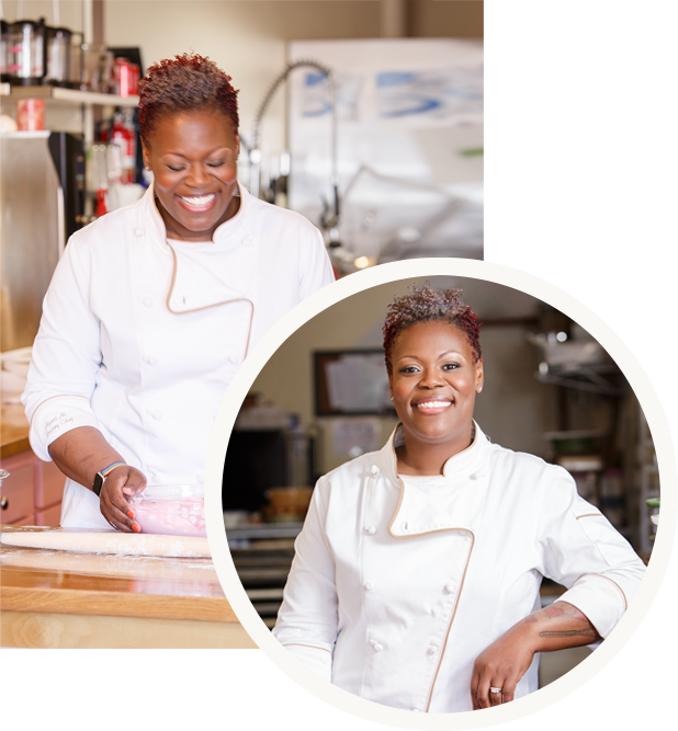 Pastry Chef Portrait Dual View PNG