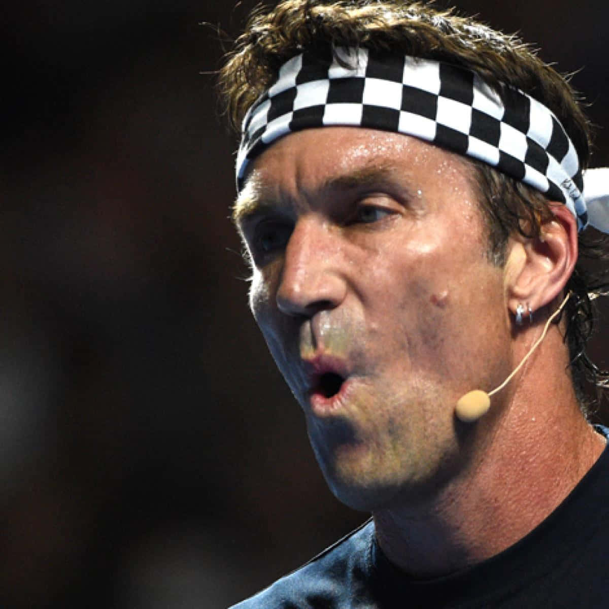 Pat Cash With His Black And White Hair Band Wallpaper