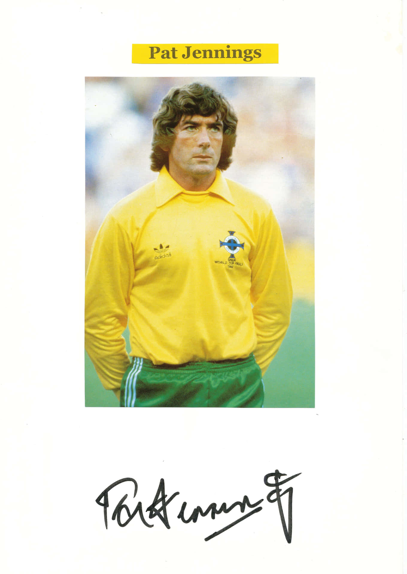 Pat Jennings Northern Ireland World Cup 1986 Photo Card Wallpaper