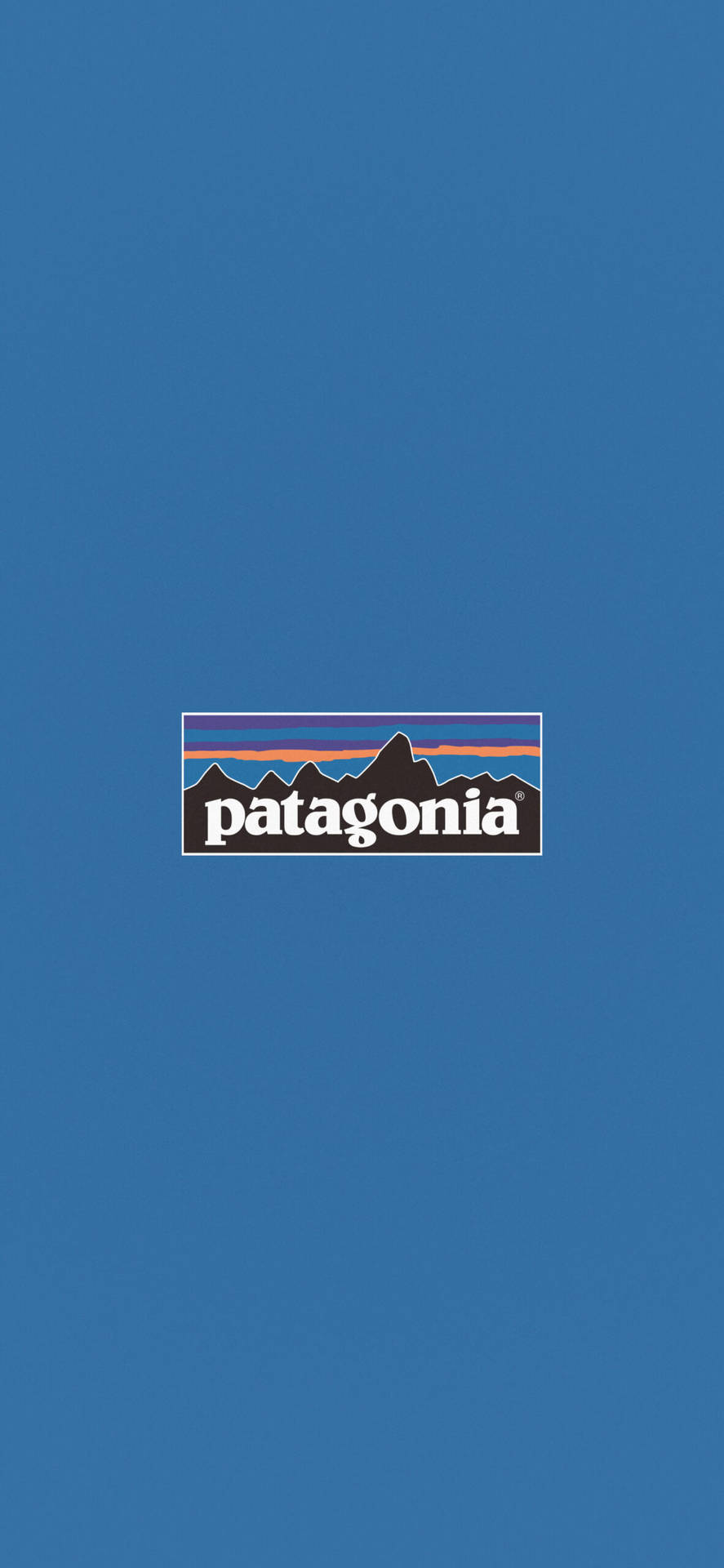 Patagonia Aesthetic Blue Logo Wallpaper